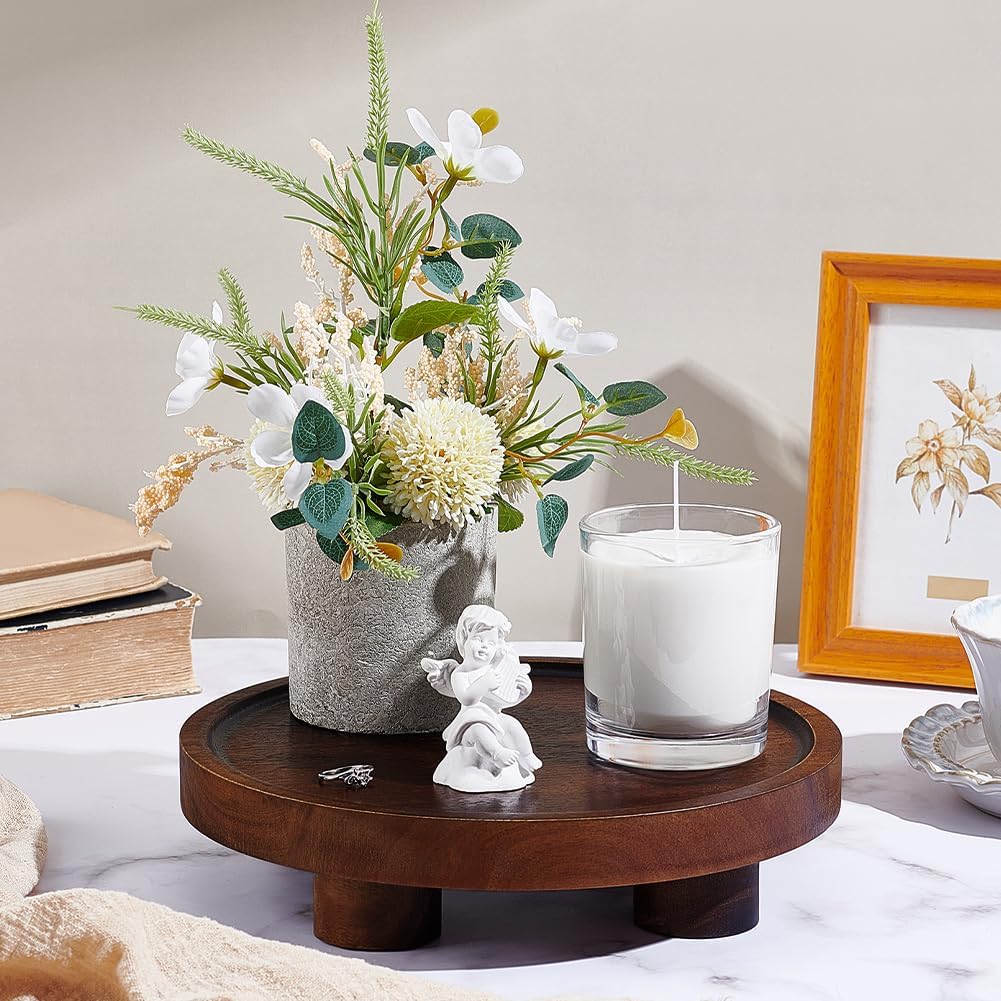 95 Inch Acacia Wood Round Display Stand