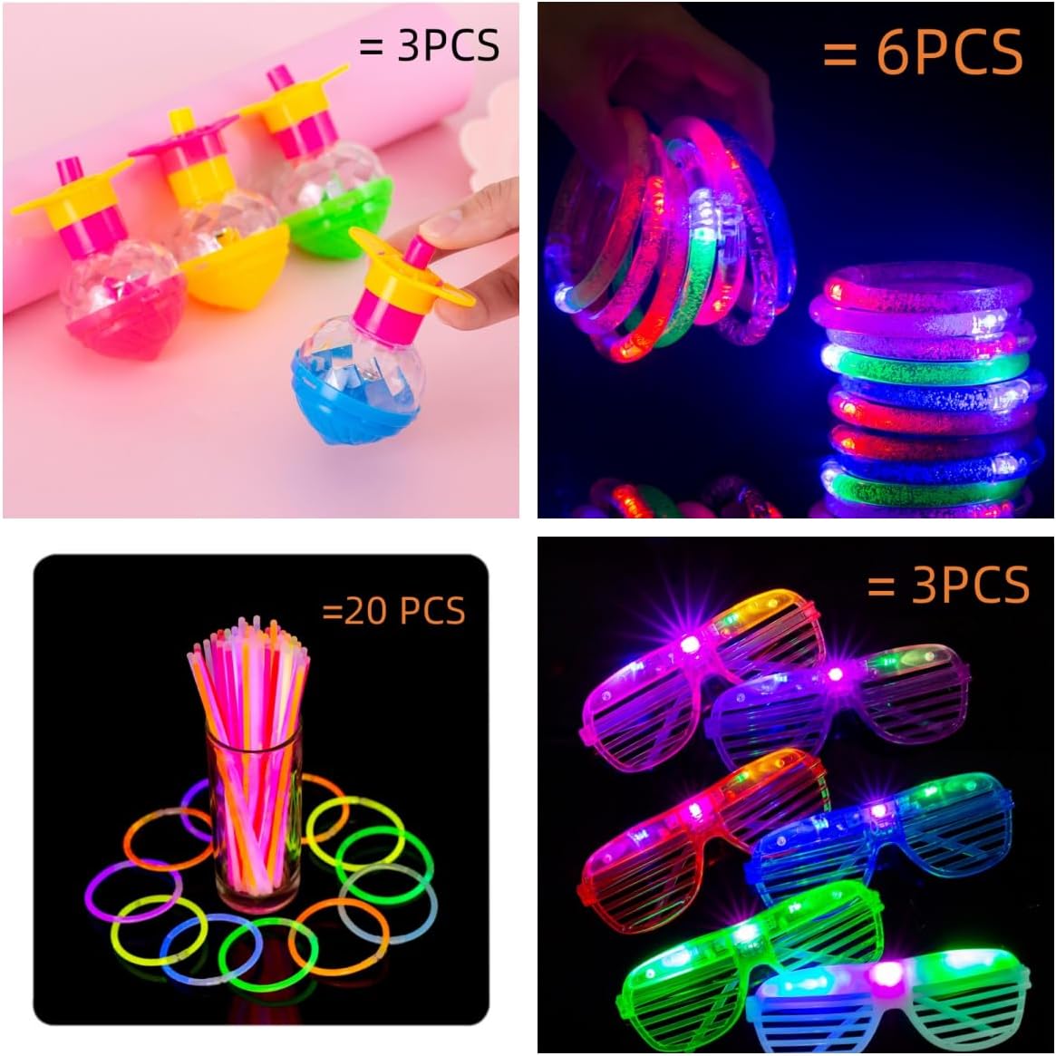 Moon Waves Party Favors Toys with Storage Case 66 PCS Bundle