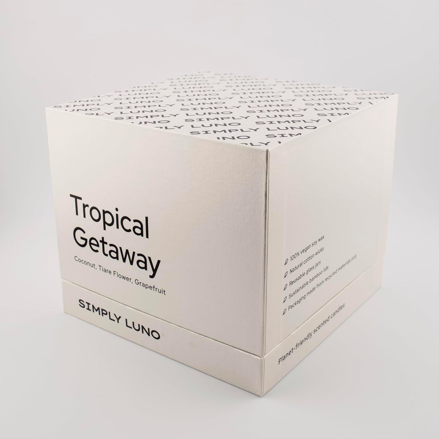 Tropical Getaway Scented Candle 14oz Soy Wax with Coconut Mango Sea Salt