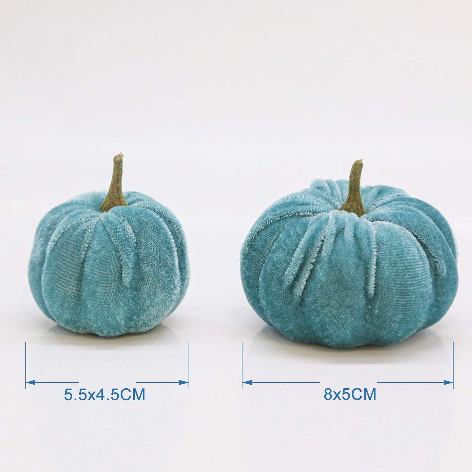 Romingo Halloween Artificial Velvet Pumpkins 12 Pack
