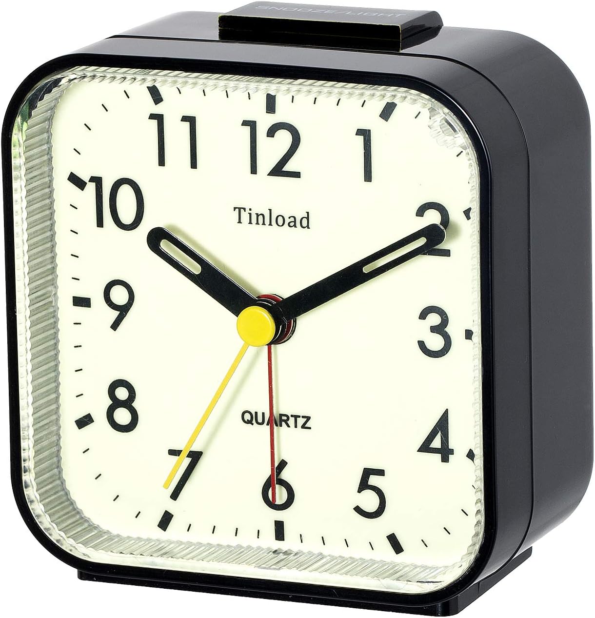 Glow in Dark Analog Alarm Clock with Silent Non-Ticking Design