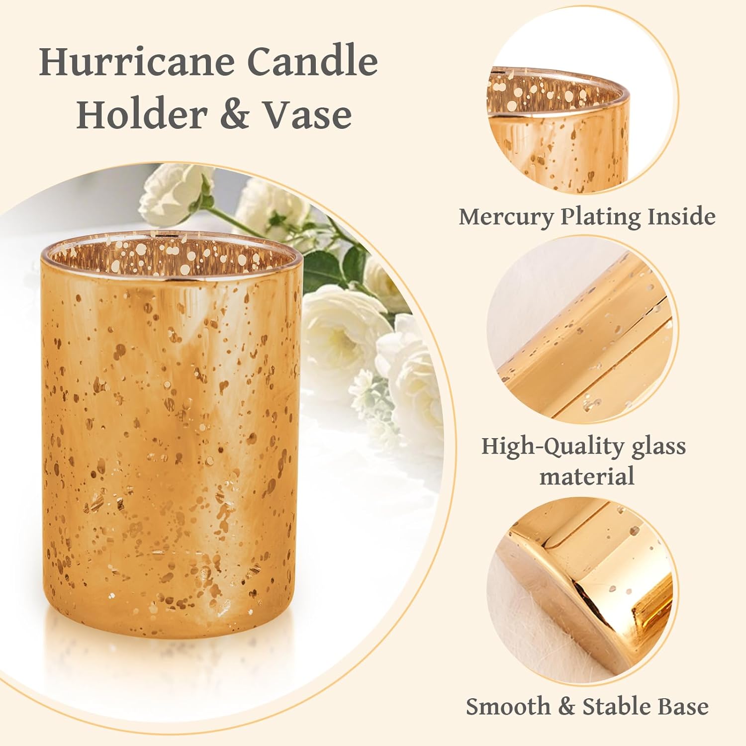 CHILL RECIPE Gold Cylinder Vase Set 12Pcs Bulk