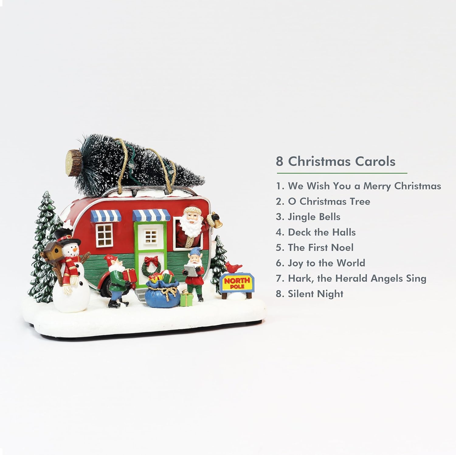 Moments in Time 73 Inch Santas Trailer LED Music Decor