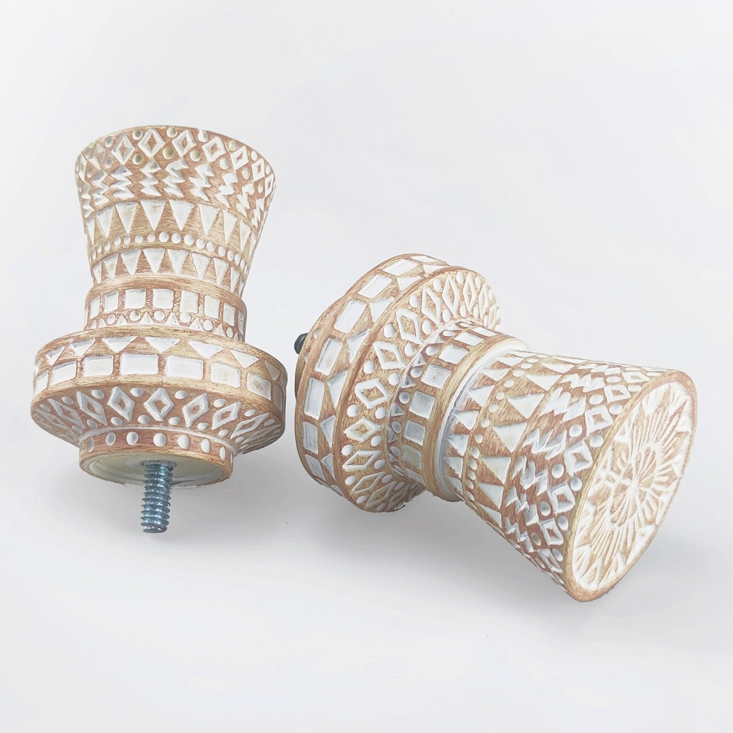 Skypus Living Decorative Curtain Rod Finials Set of 2