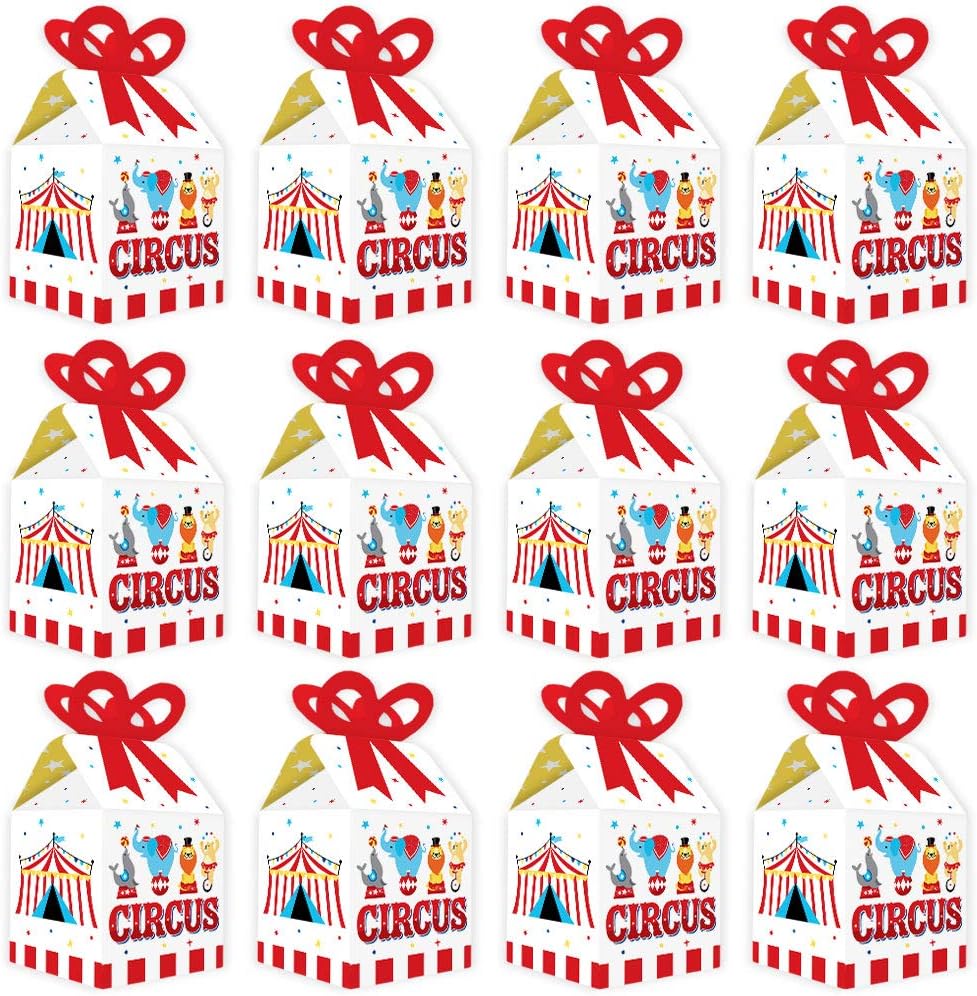Big Dot of Happiness Carnival Bow Boxes Set of 12