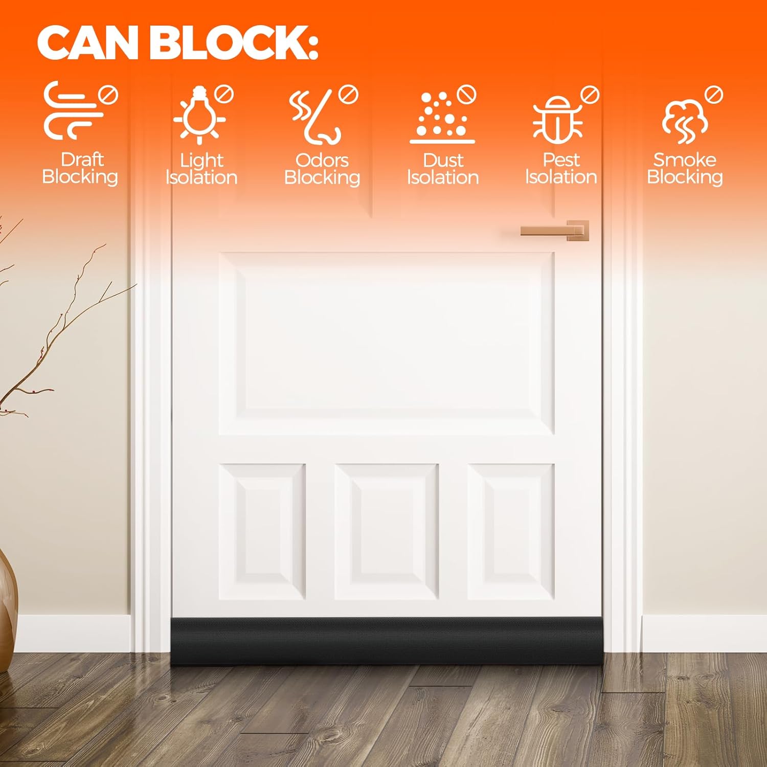 Holikme Door Draft Stopper Adjustable Weather Stripping