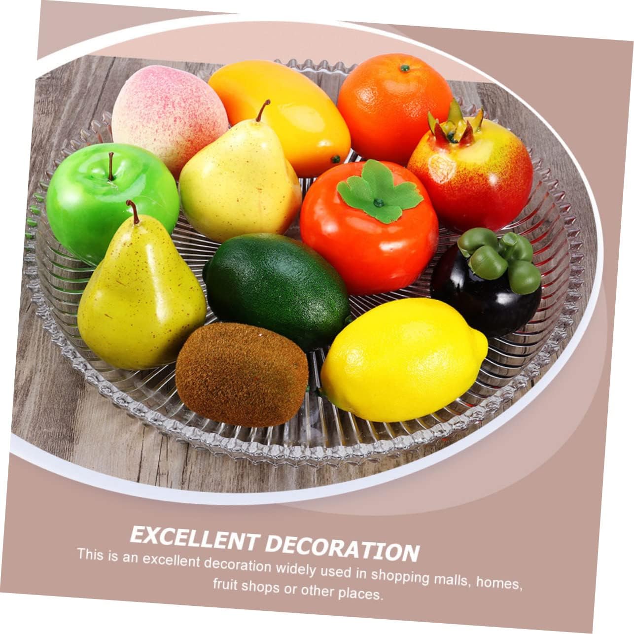 Zerodeko 4Pcs Plastic Fake Kiwi Fruit Decor
