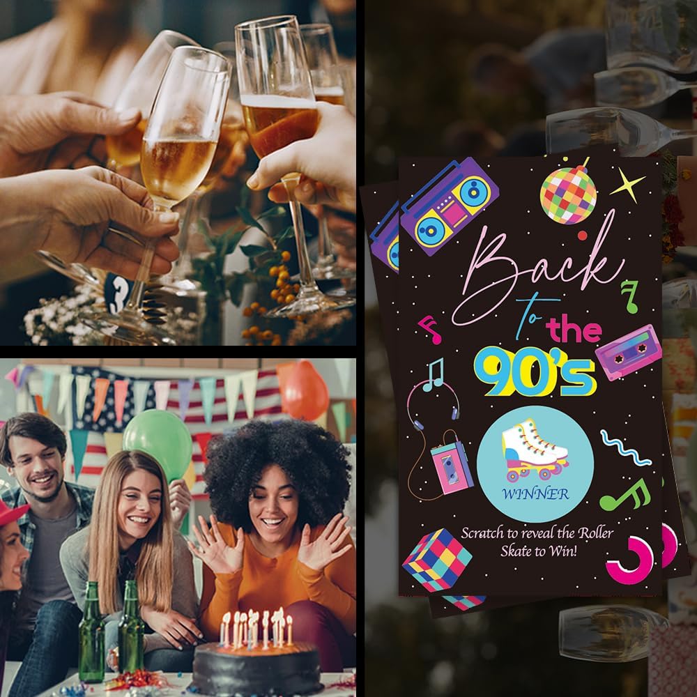 Haizct 50 Pack Retro Scratch Off Game for Parties