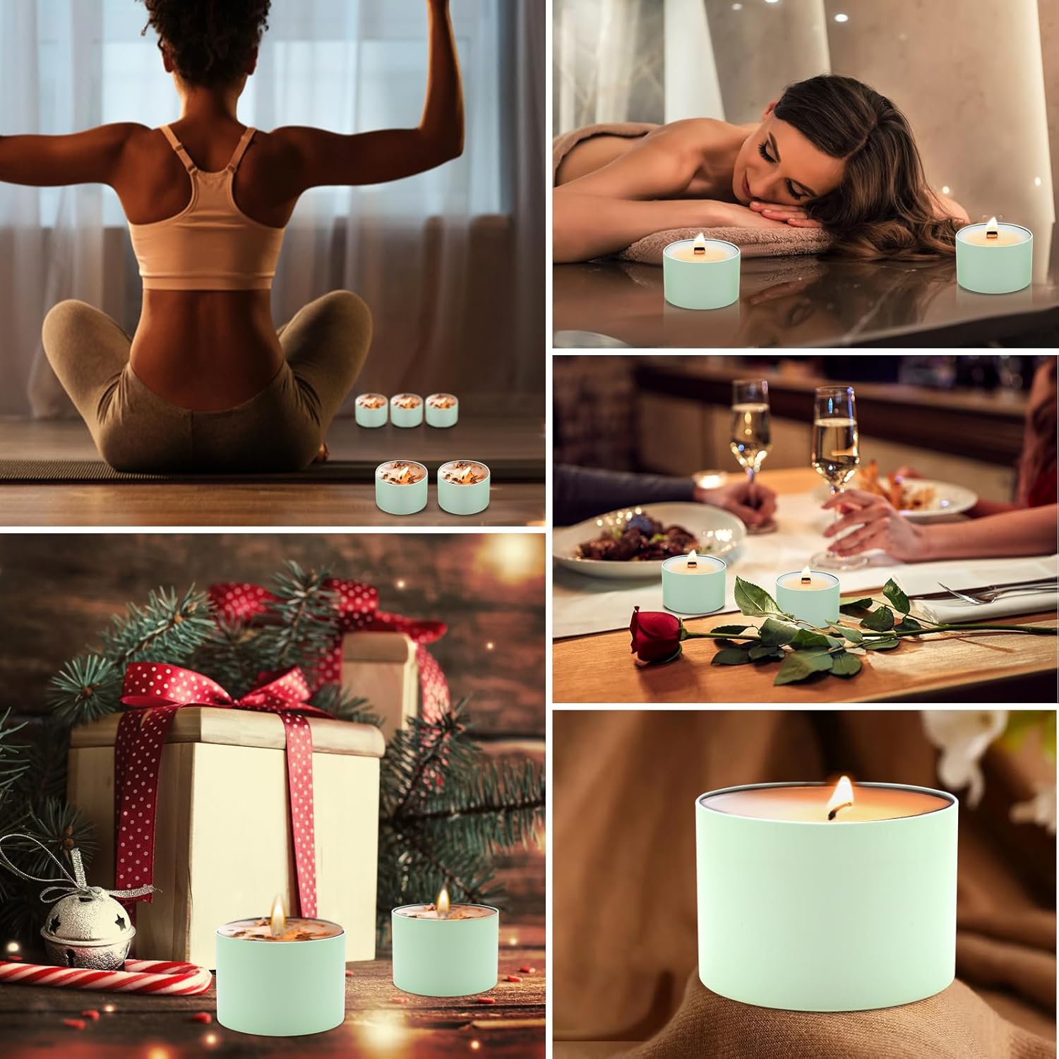 Premium Matte Green Candle Tins 8oz 24-Pack