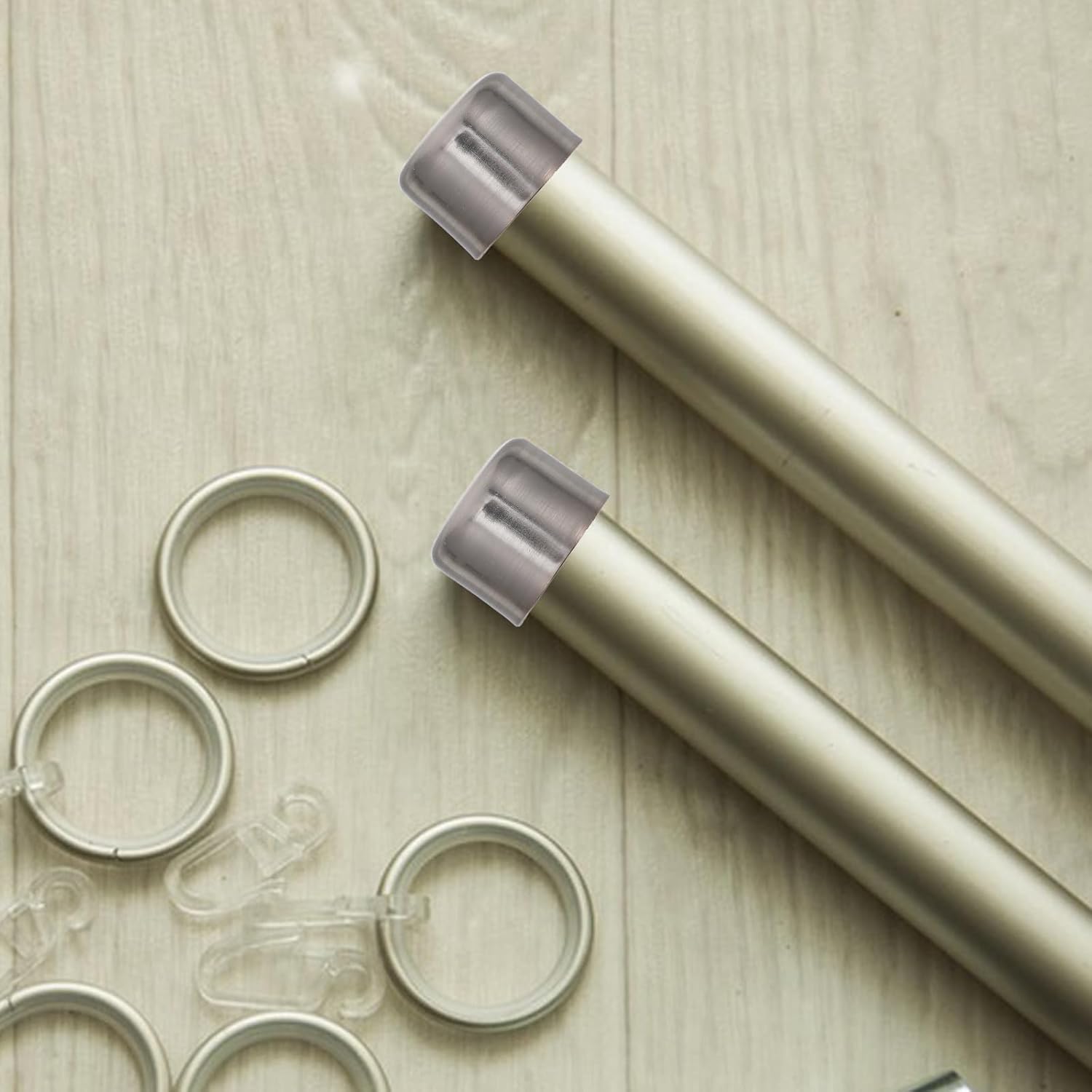 28mm Silver Curtain Rod Finials 2 PCS