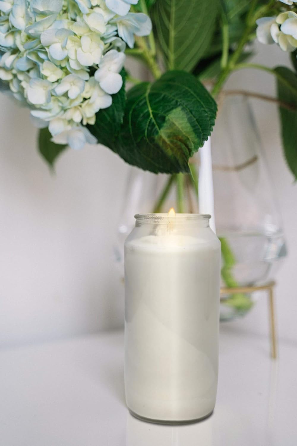 Hyoola 7 Day White Prayer Candle in Glass Jar
