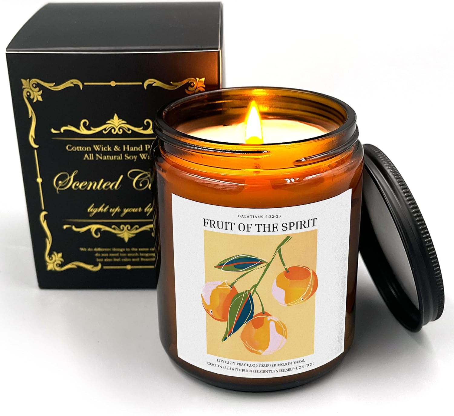 Galatians 522-23 Christian Candle 8oz