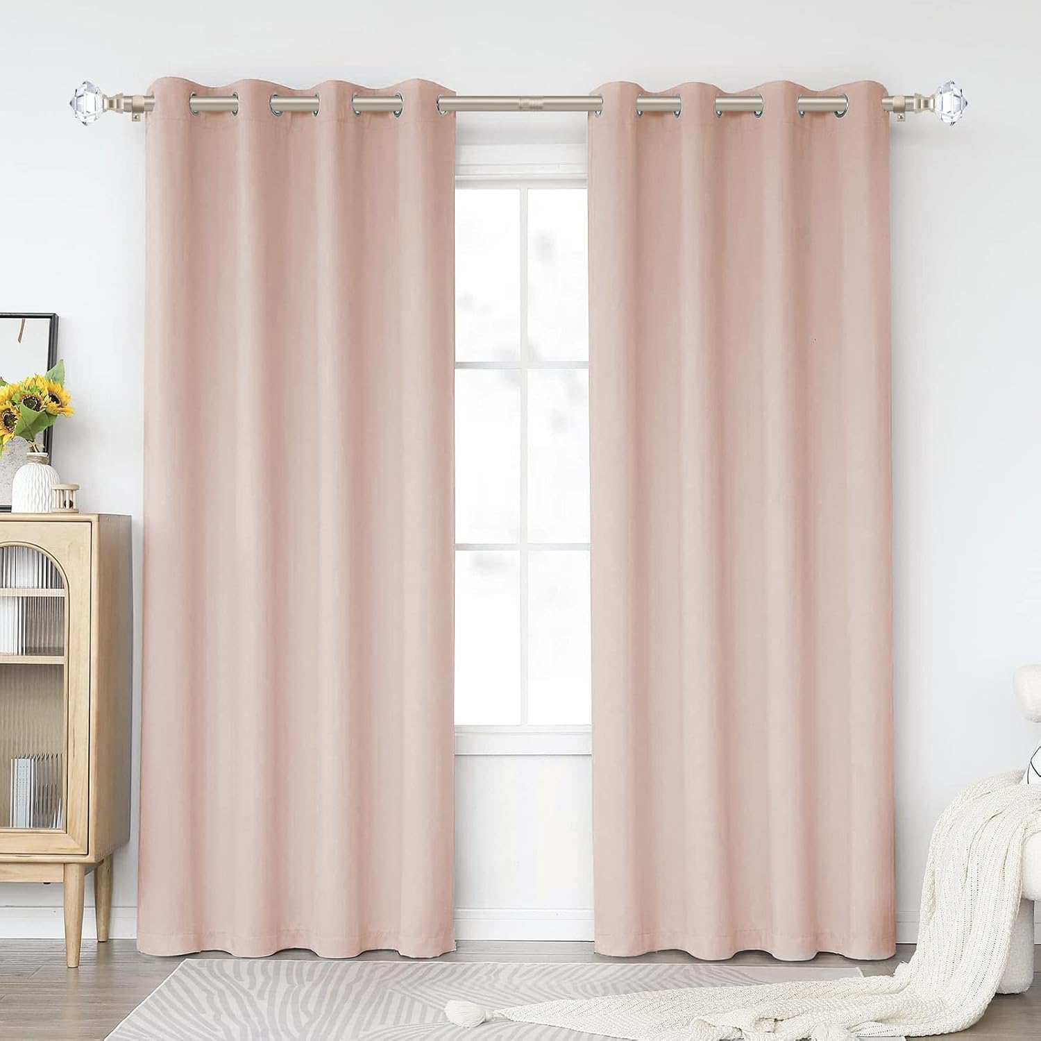 TONIAL Champagne Gold Window Rods 32-58 Inch