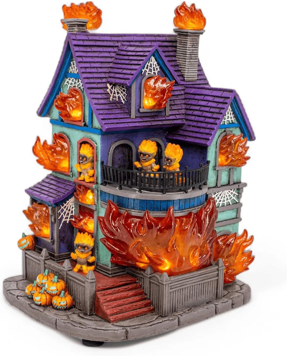 Fire Demon Frenzy Animated Halloween Village LED Lights