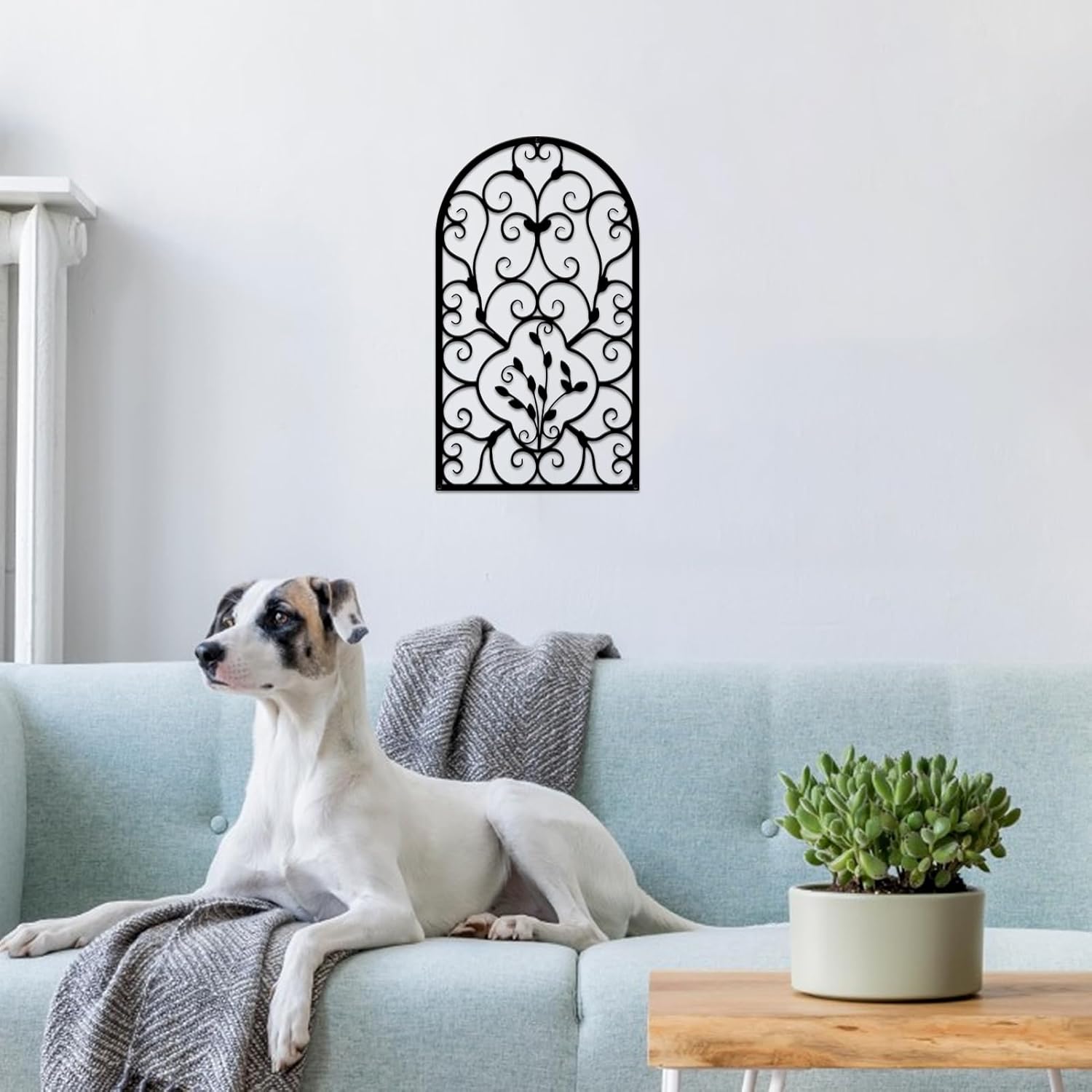 Resama 2 Pcs Scroll Wall Decor Black Modern Rustic