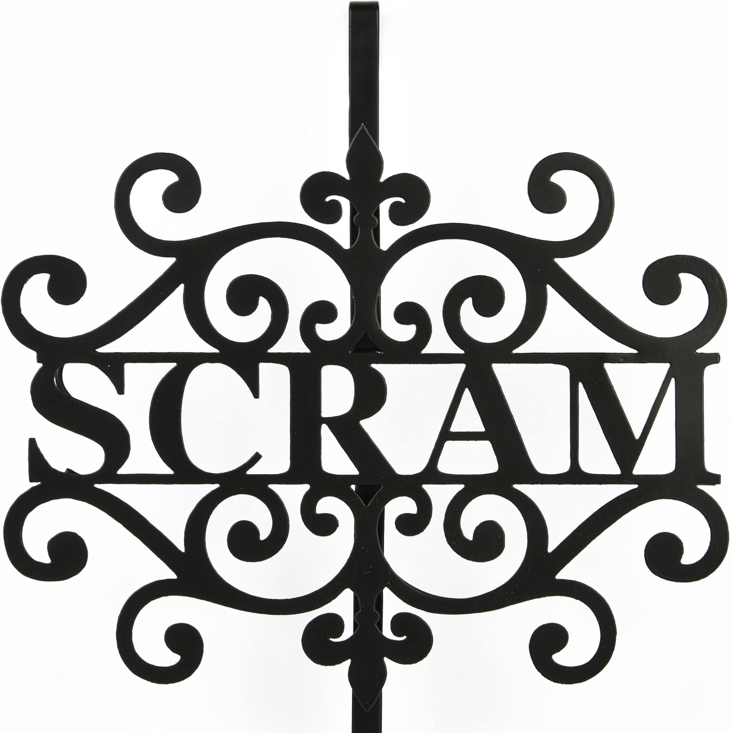 National Tree Company Scram Metal Wreath Hanger Black 16 Inches