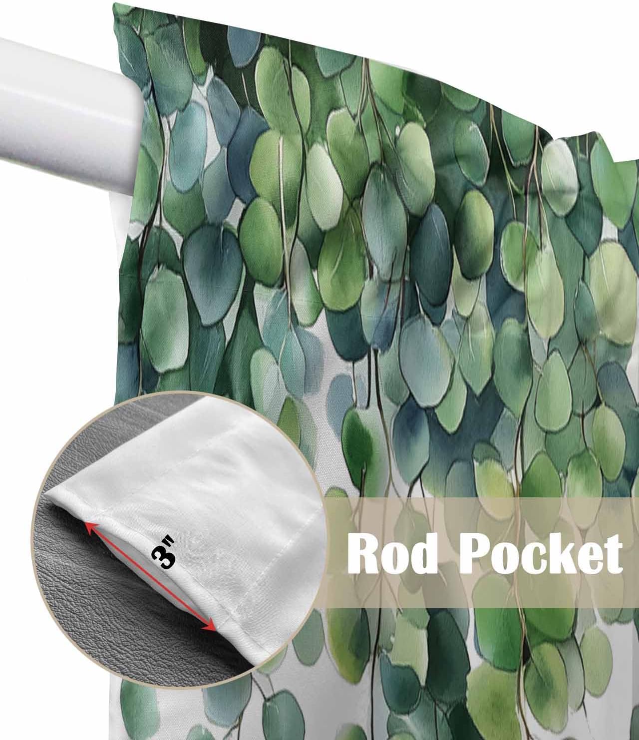 Spring Leaf Swag Curtains Pair 36x36