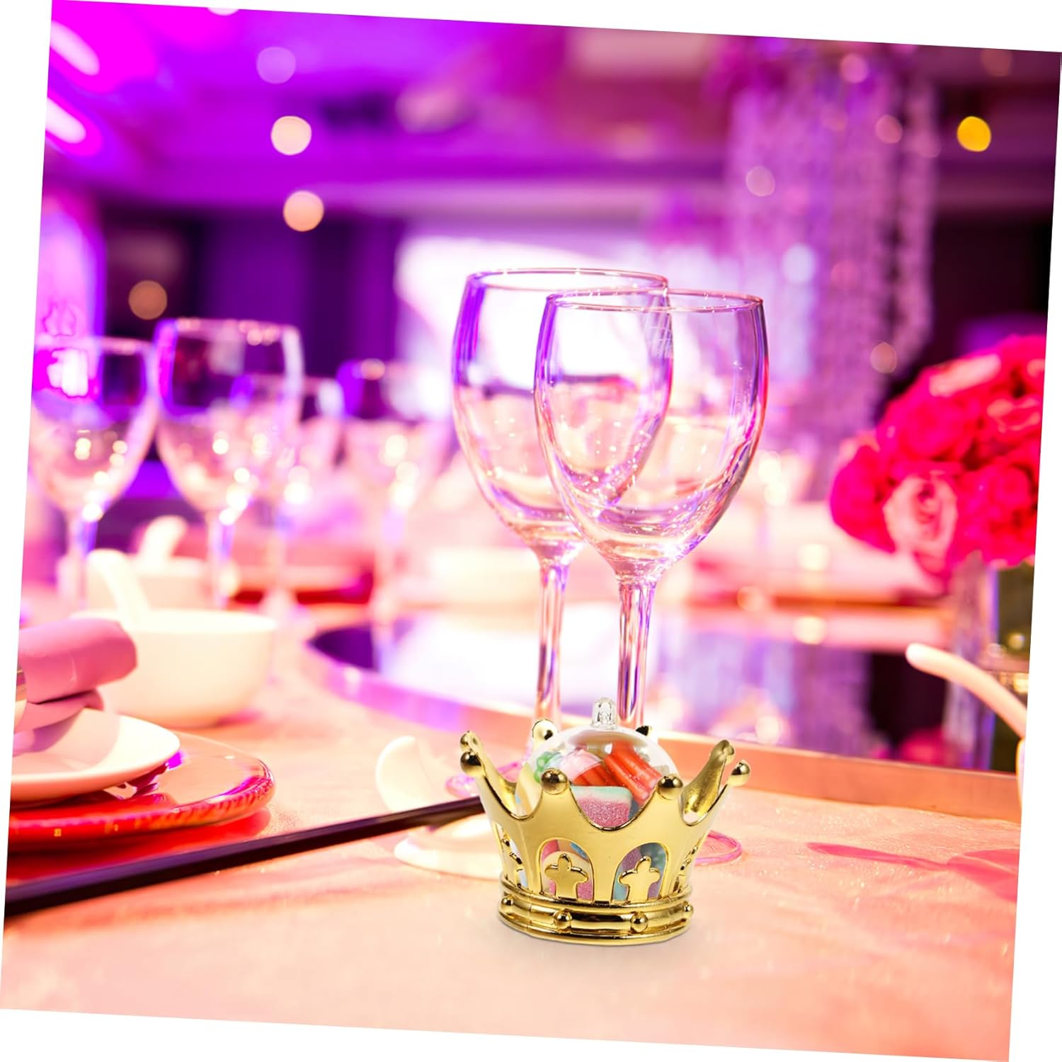 GLEAVI 12pcs Fillable Candy Boxes with Dome Lid Wedding Favor Containers
