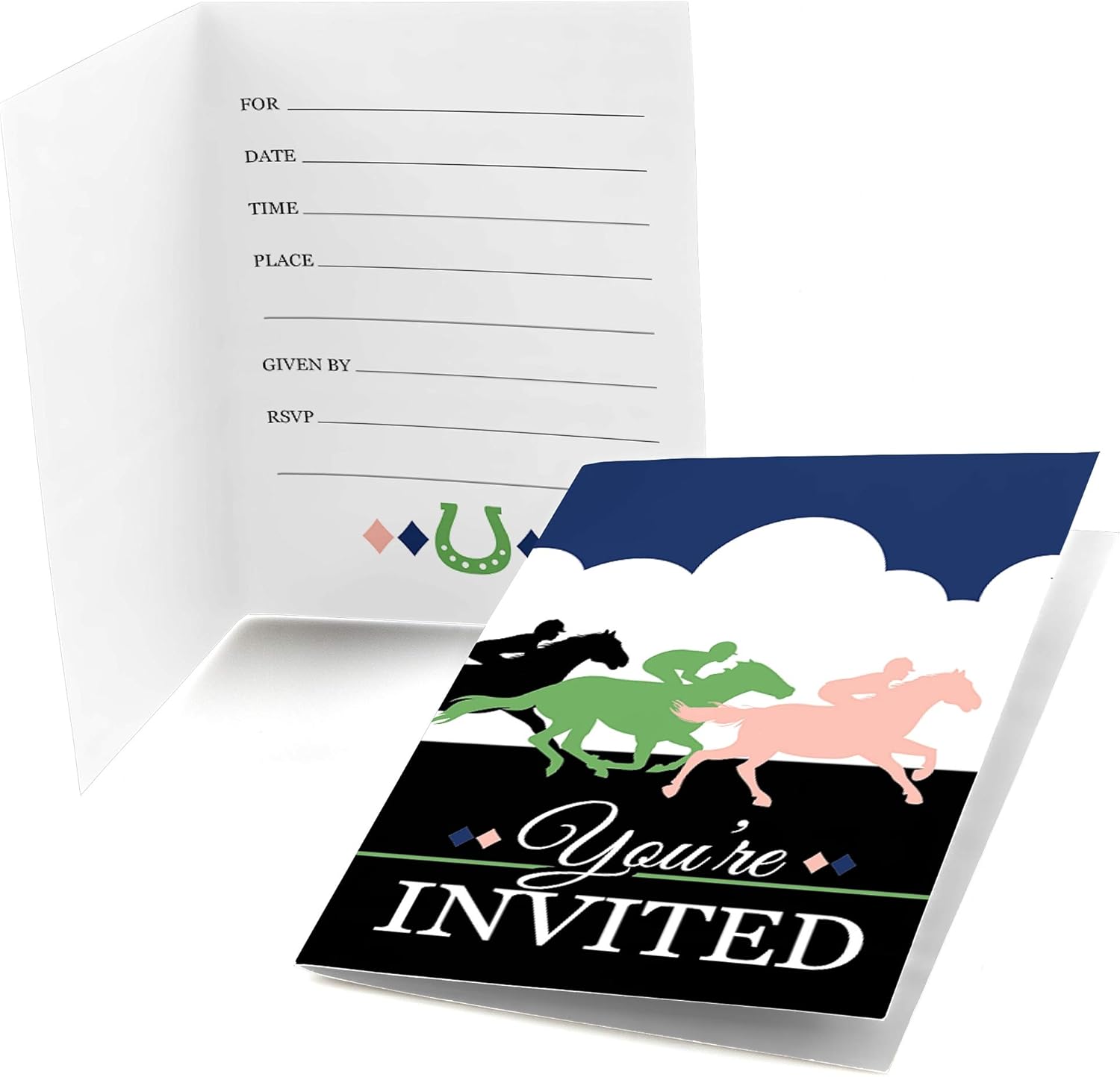 Big Dot of Happiness Kentucky Derby Party Invitations 8 Count
