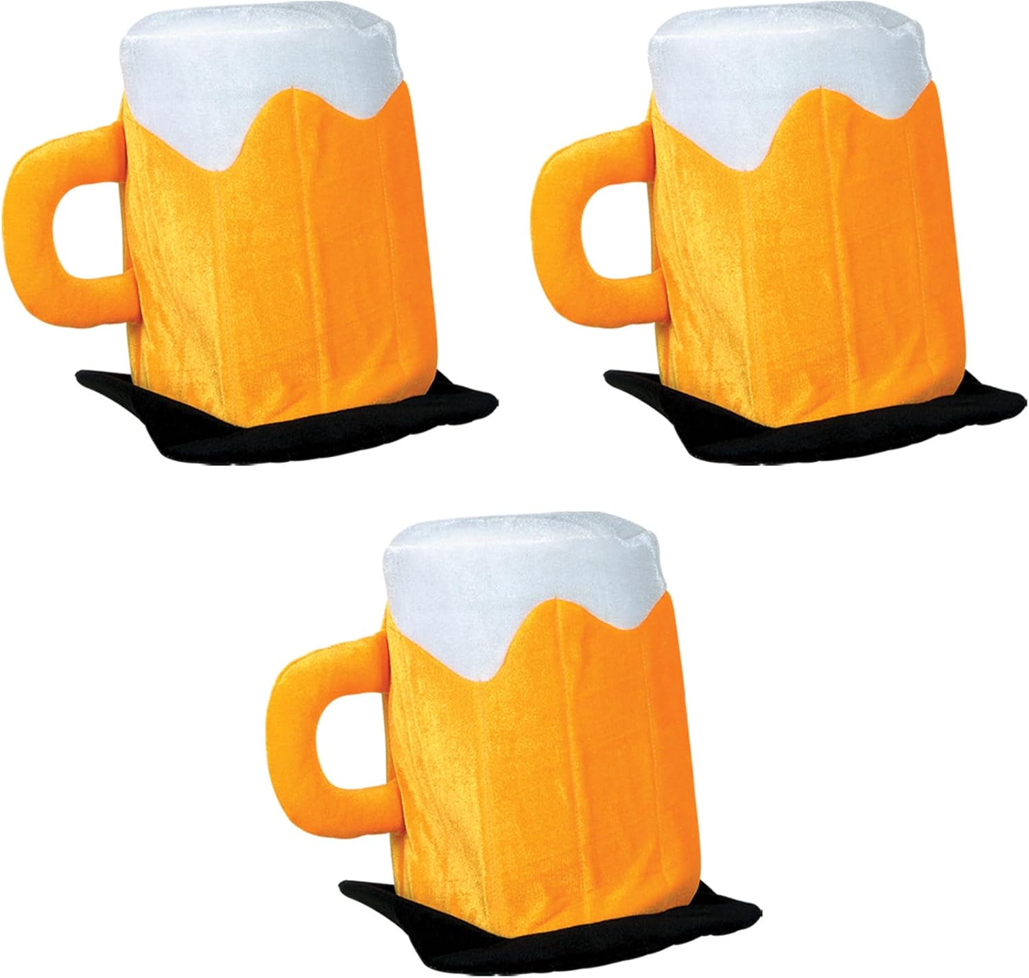 Beistle 3 Piece Plush Beer Mug Hats for Parties