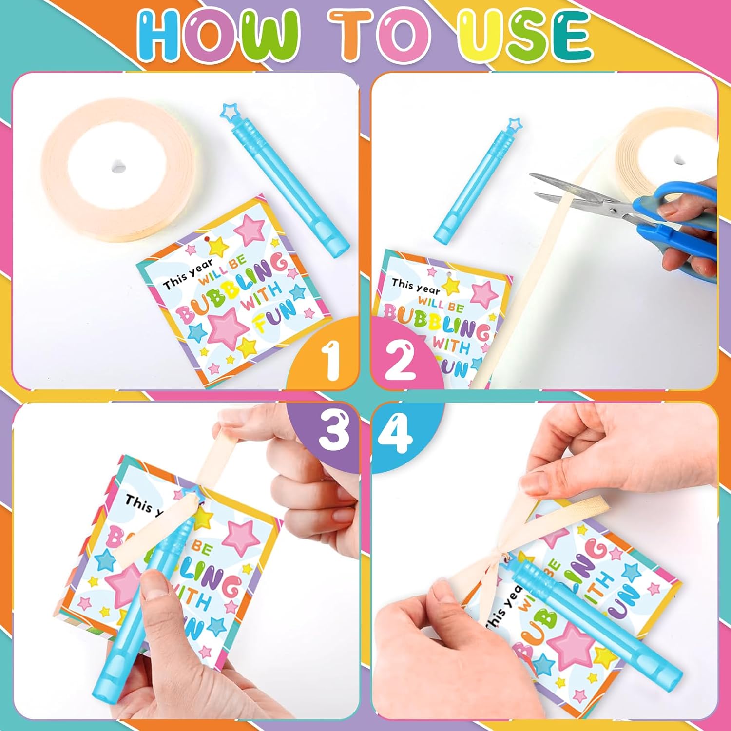 36 Set Back to School Gifts with Bubble Wands and Drawstring Bags