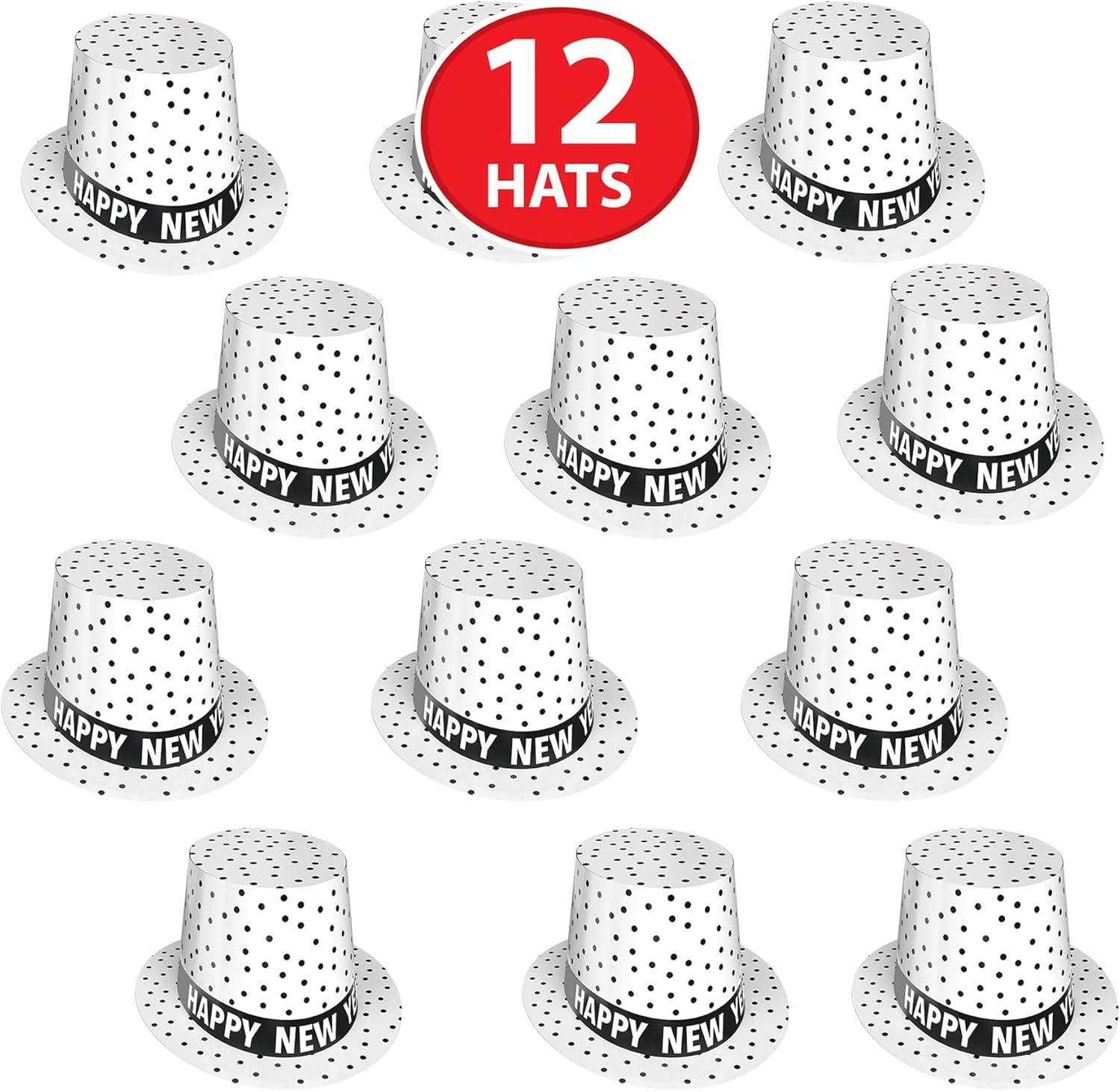 Beistle 12 Piece New Years Eve Hats