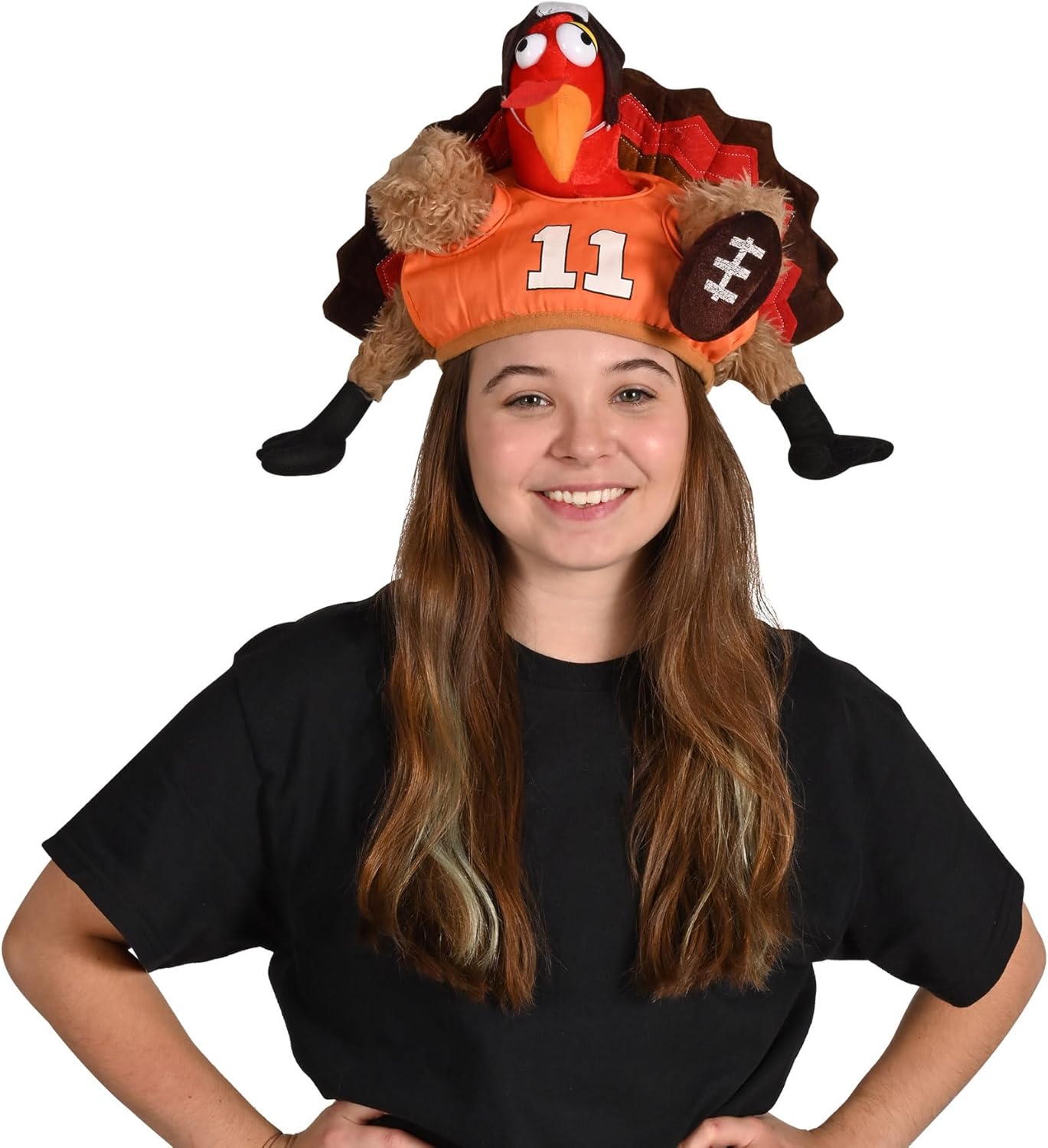 Beistle Plush Football Touchdown Turkey Hats 2 Pack
