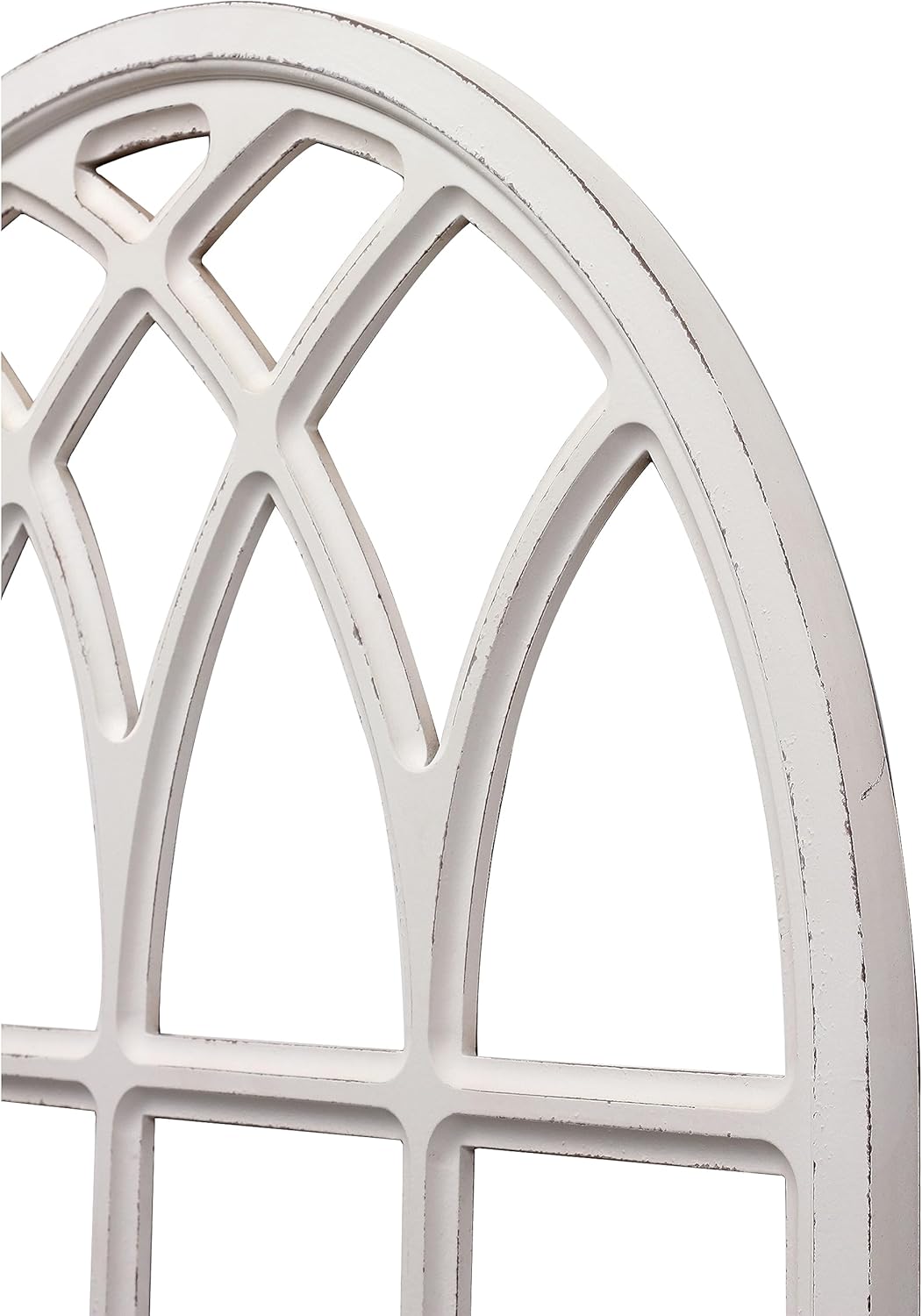 Sintosin 32 Inch White Arched Window Frame Wall Decor