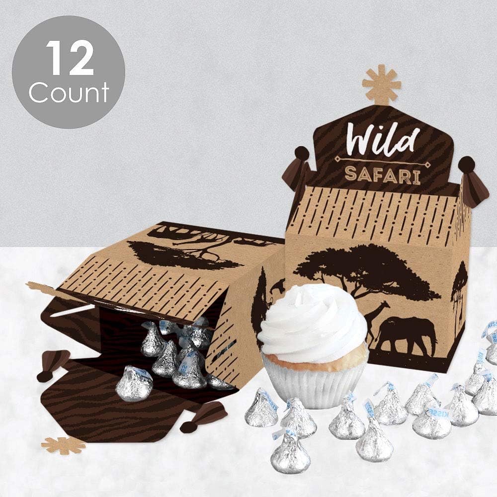 Big Dot of Happiness Wild Safari Treat Box Set of 12
