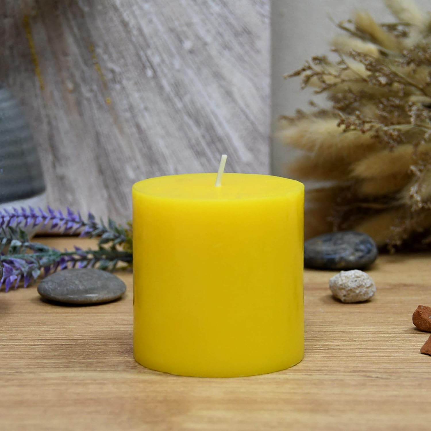 Zest Candle 3 Inch Yellow Pillar Candle