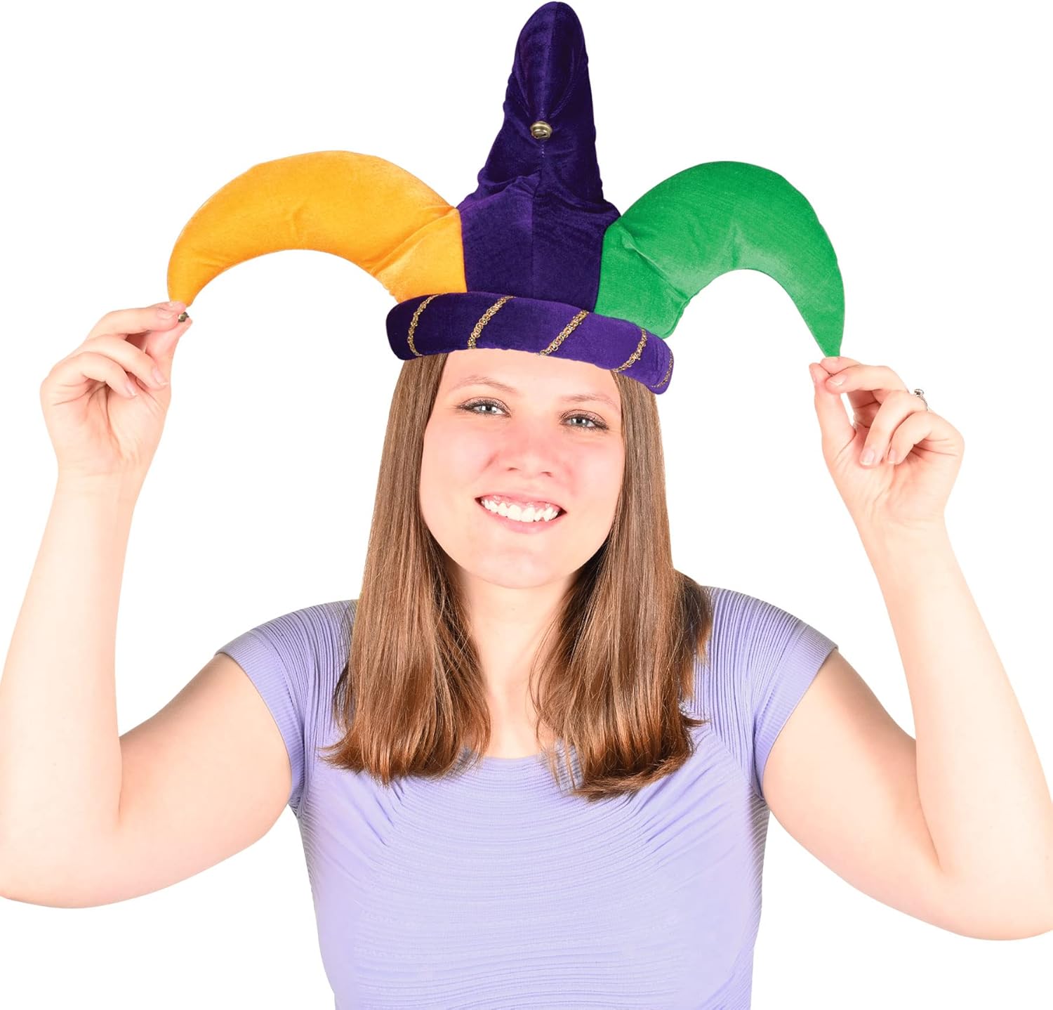 Plush Jester Hat with Real Bells