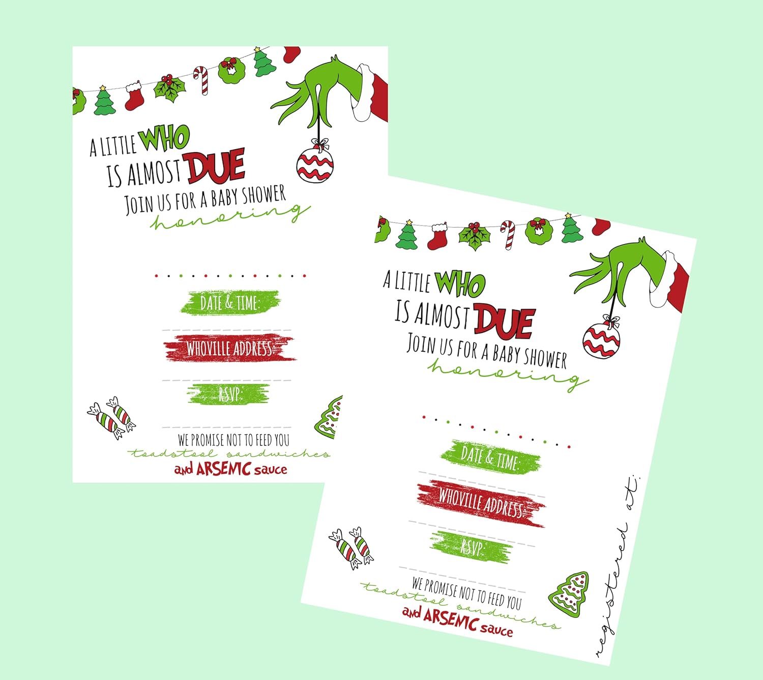 A Little Who Is Almost Due Baby Shower Invite Set