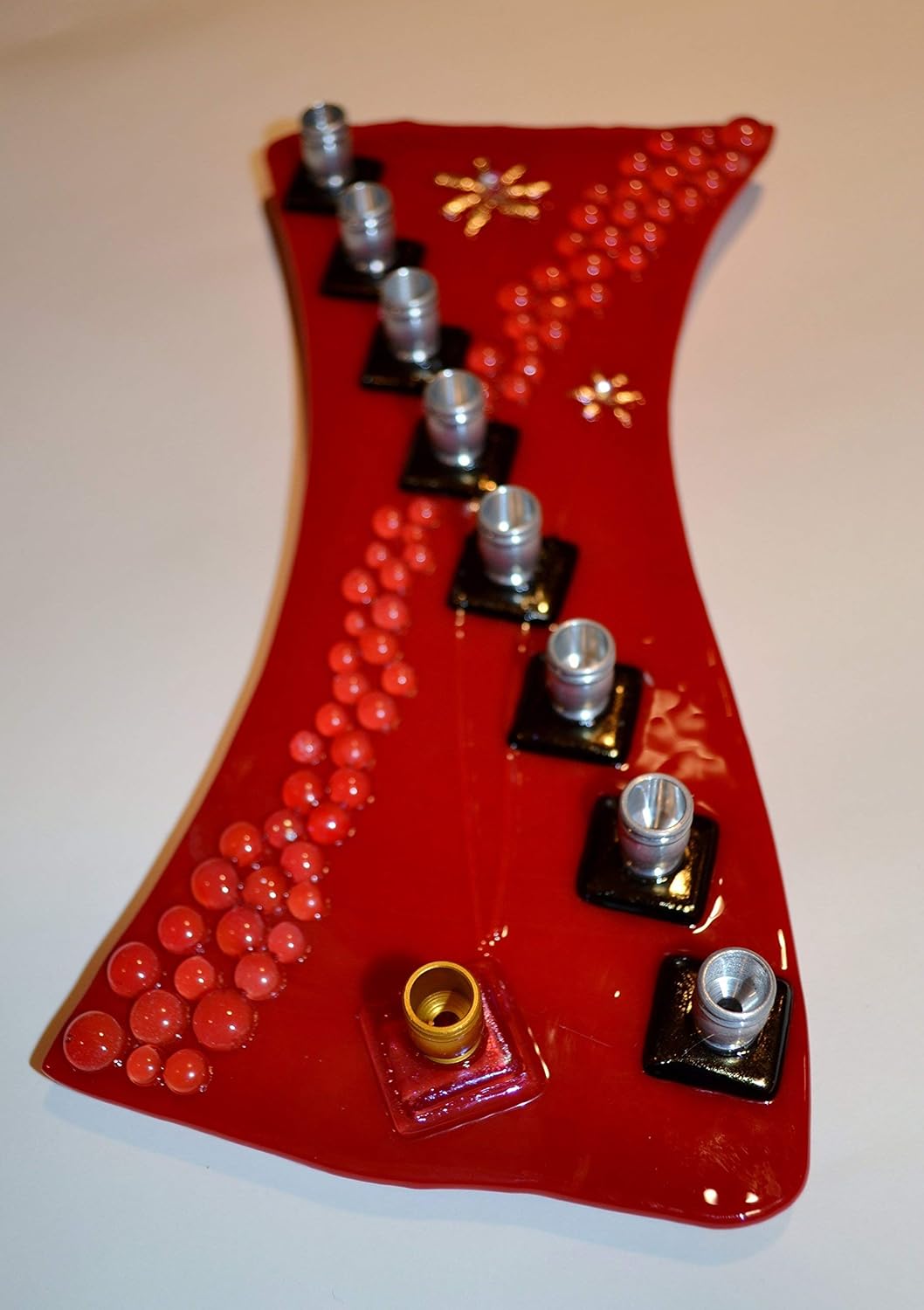 Red Hot Menorah by YafitGlass 1