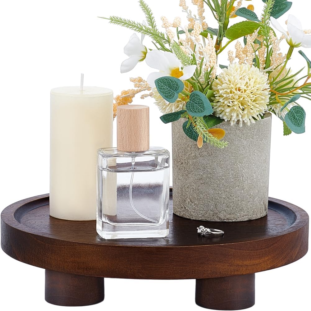 95 Inch Acacia Wood Round Display Stand