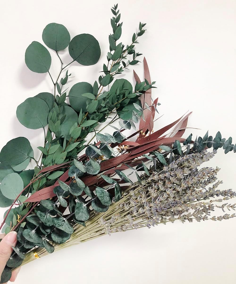 Natural Dried Flower Wall Hanging Decor Boho Farmhouse Style