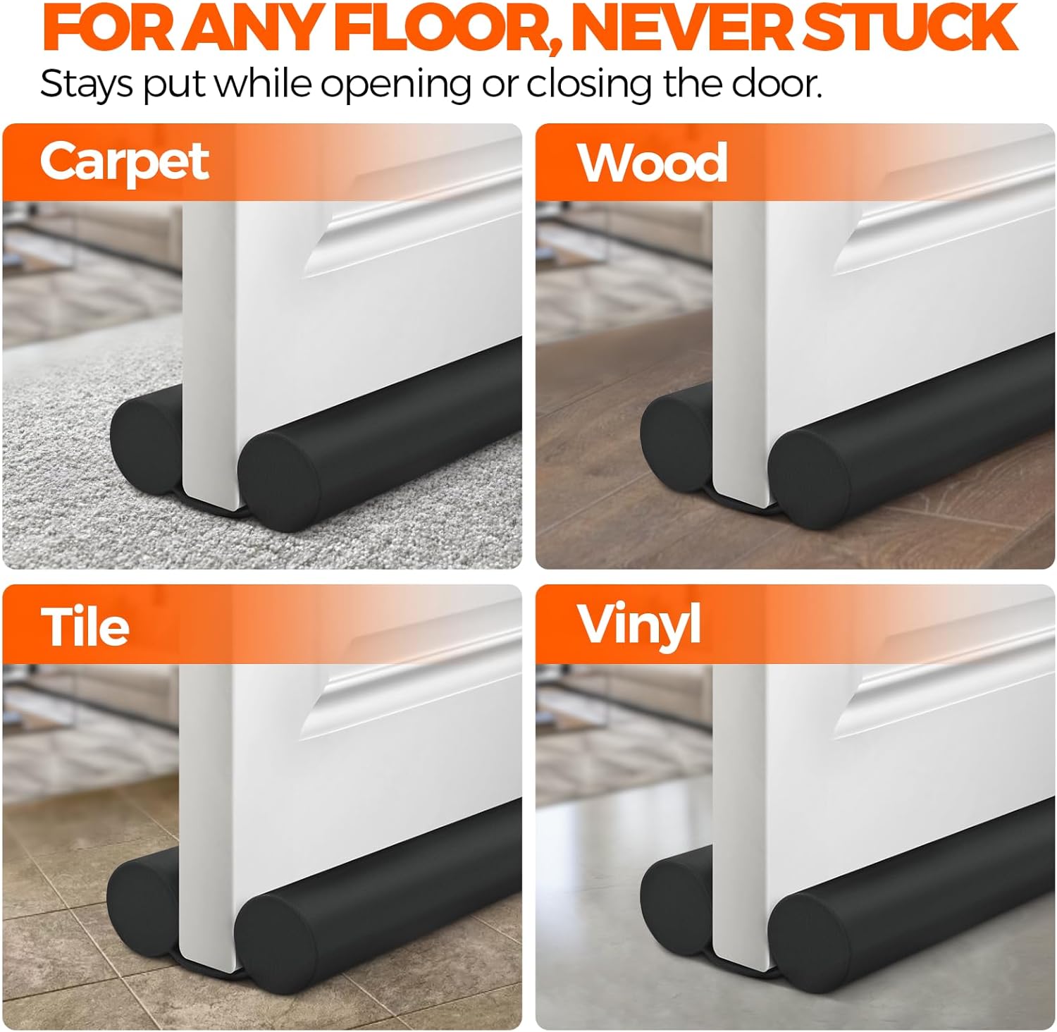 Holikme Door Draft Stopper Adjustable Weather Stripping