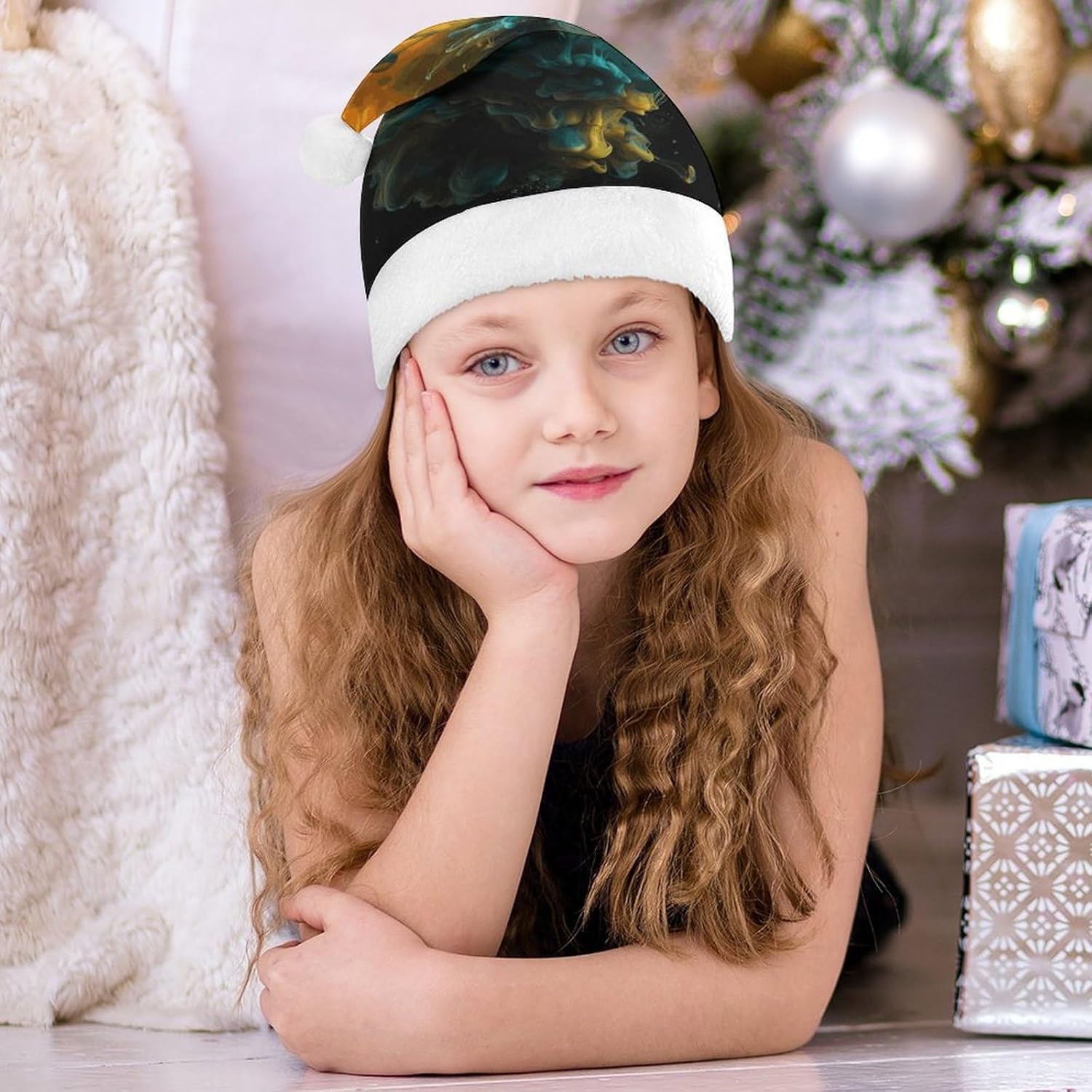 NWGHM Colored Santa Hat Christmas Party Headwear