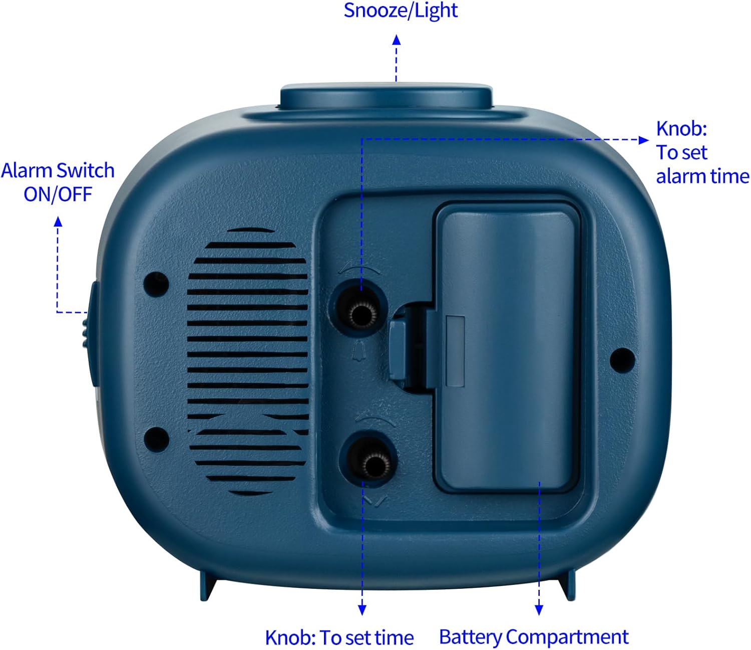 Loud Alarm Clock for Heavy Sleepers with Glow Dial and Snooze Feature