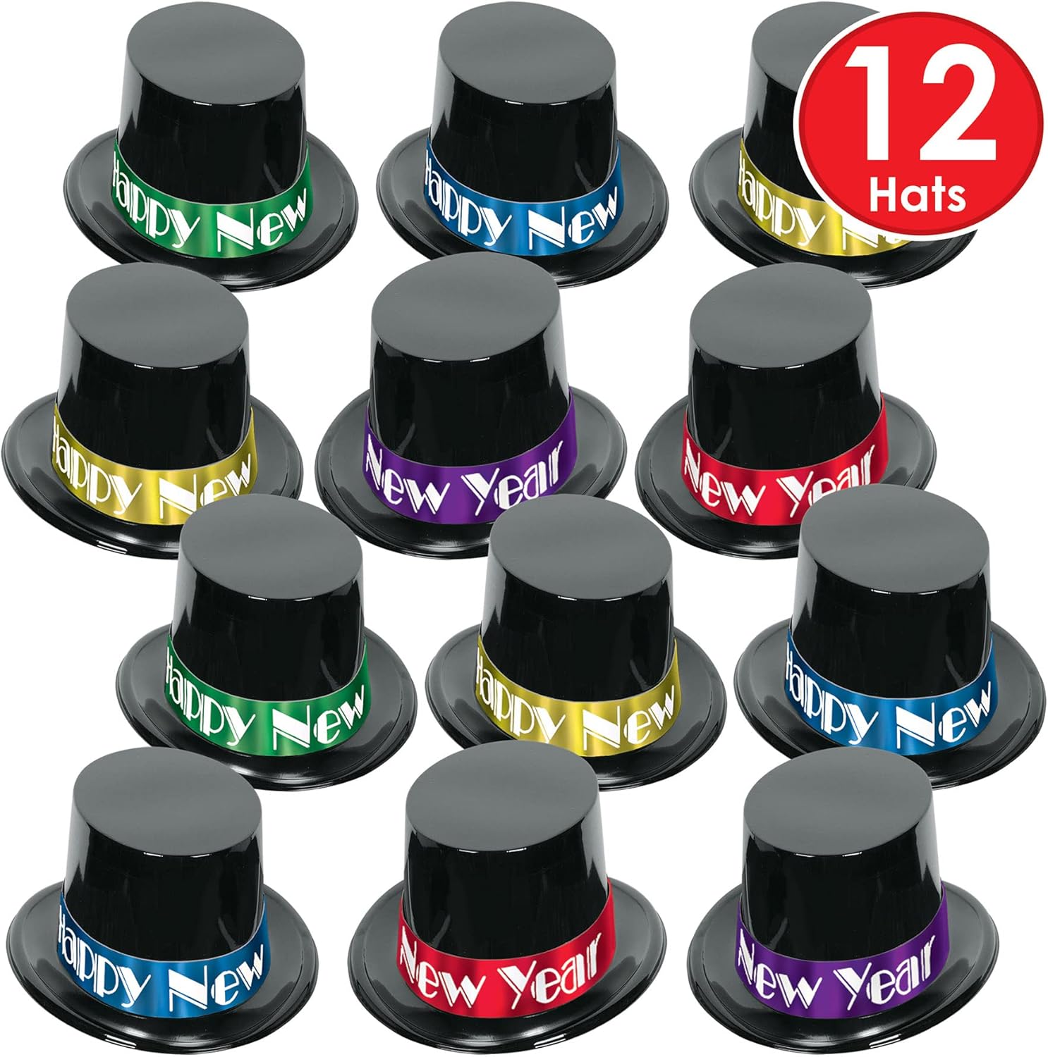 Beistle 12 Piece Happy New Year Party Hats