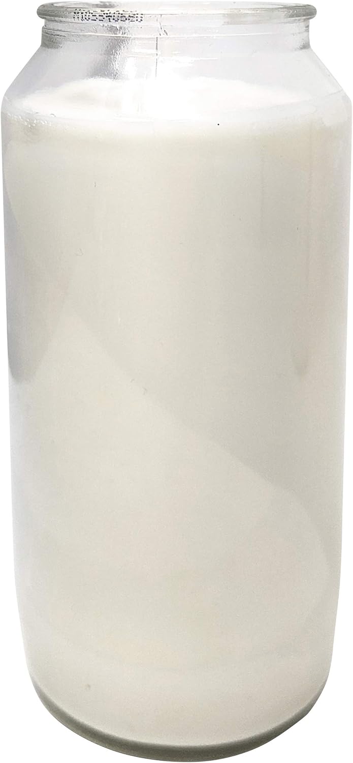 Hyoola 7 Day White Prayer Candle in Glass Jar