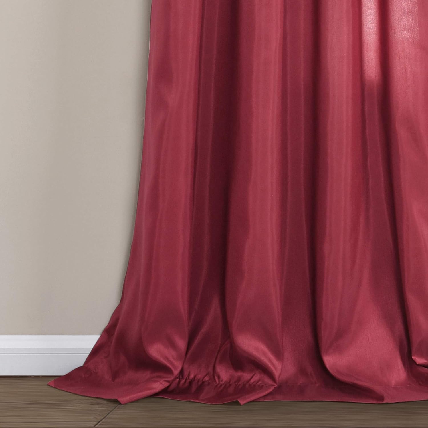 Lush Decor Flower Drops Curtain Panel Red 84x42