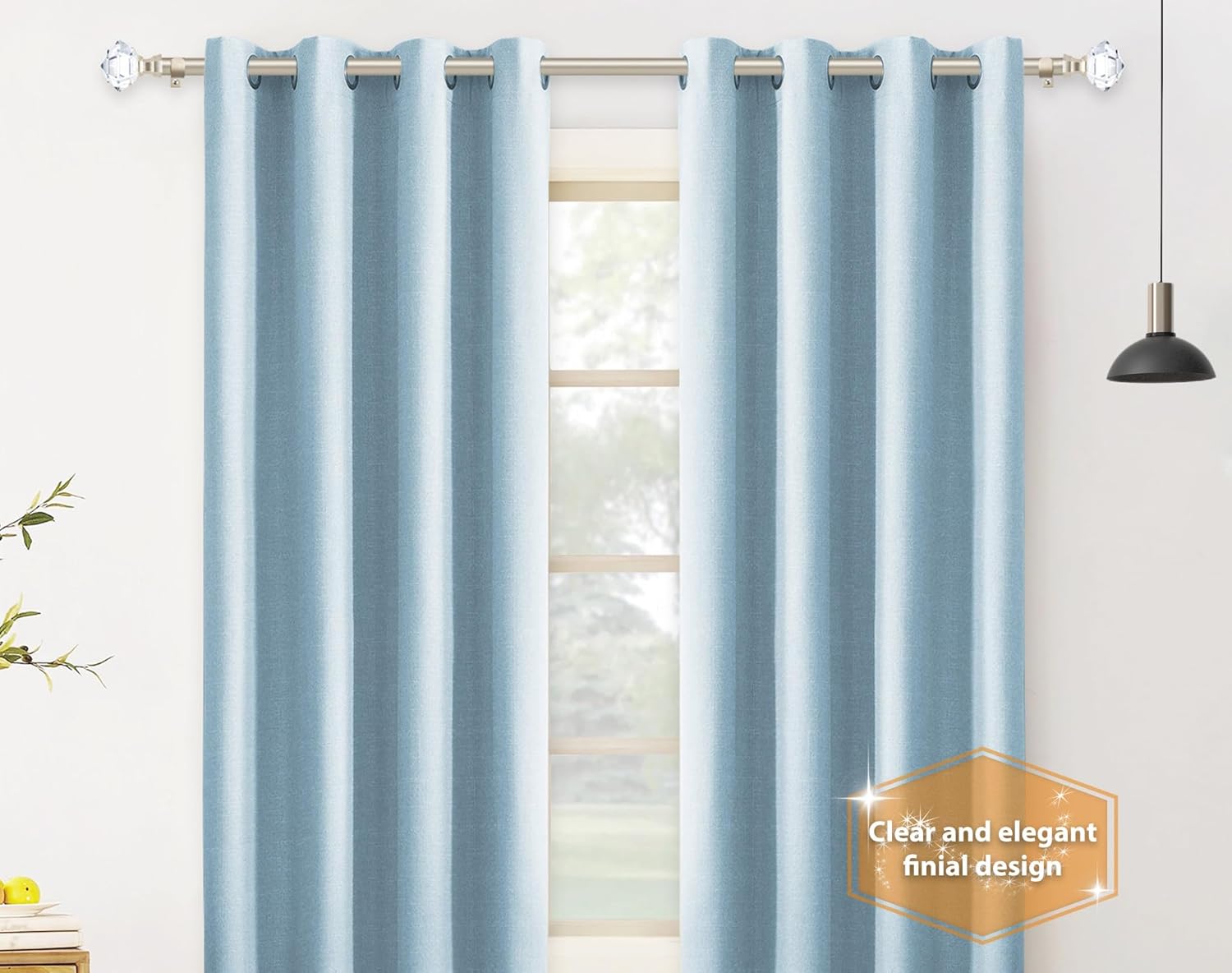 TONIAL Champagne Gold Window Rods 32-58 Inch