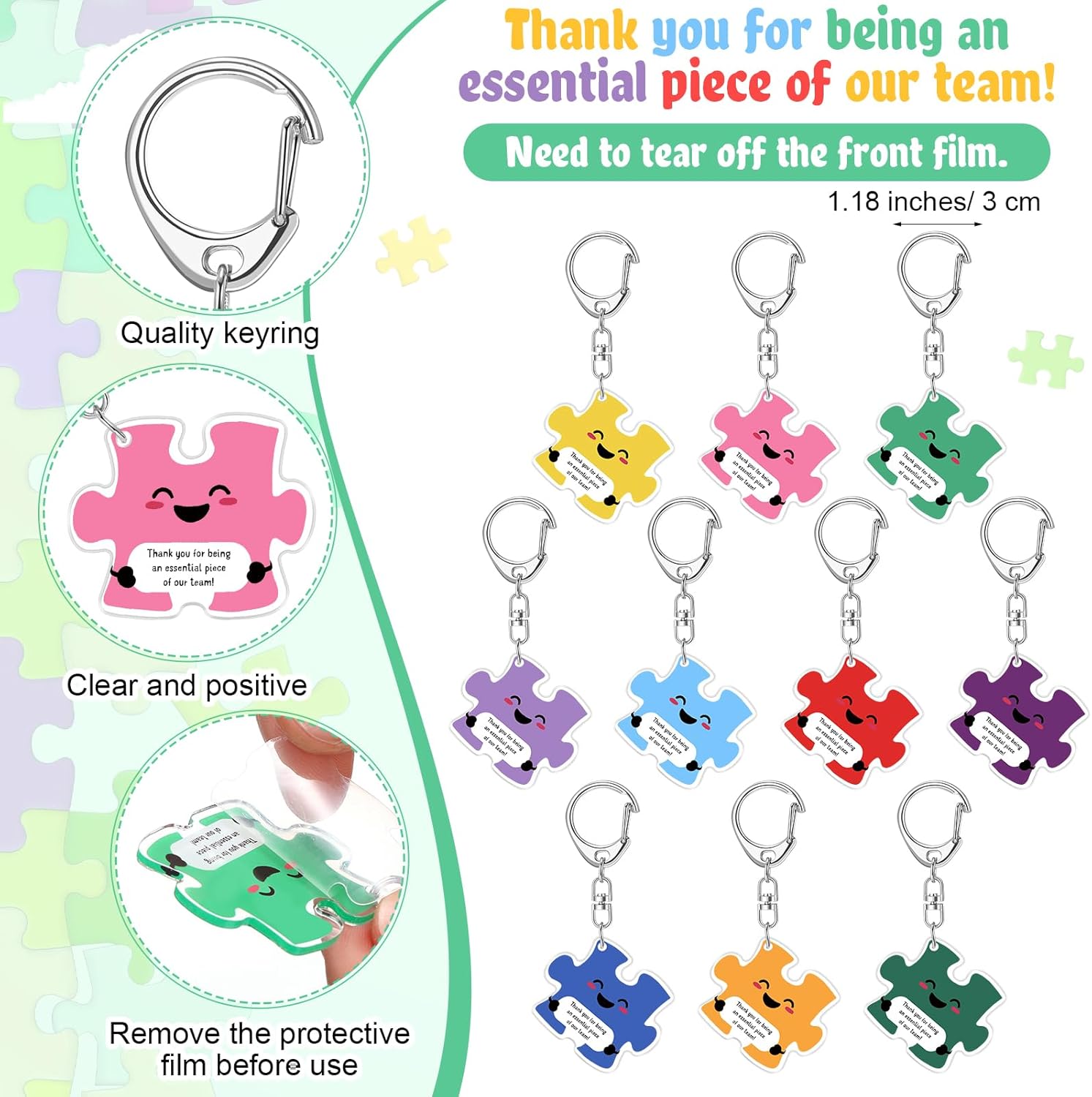 Geelin Team Puzzle Keychain Gift Set