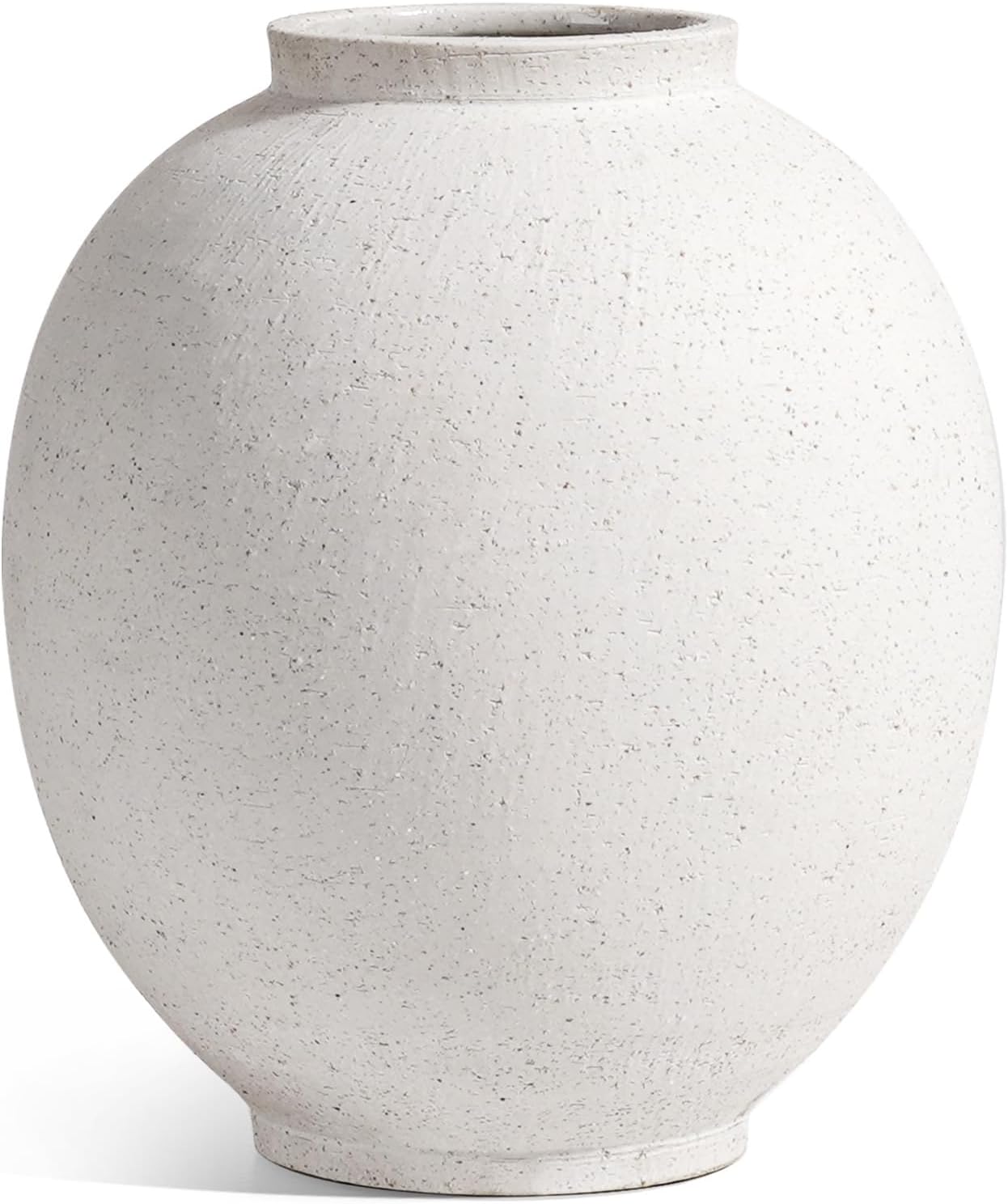 Large White Ceramic Vase 98 Inch Rustic Farmhouse Decor