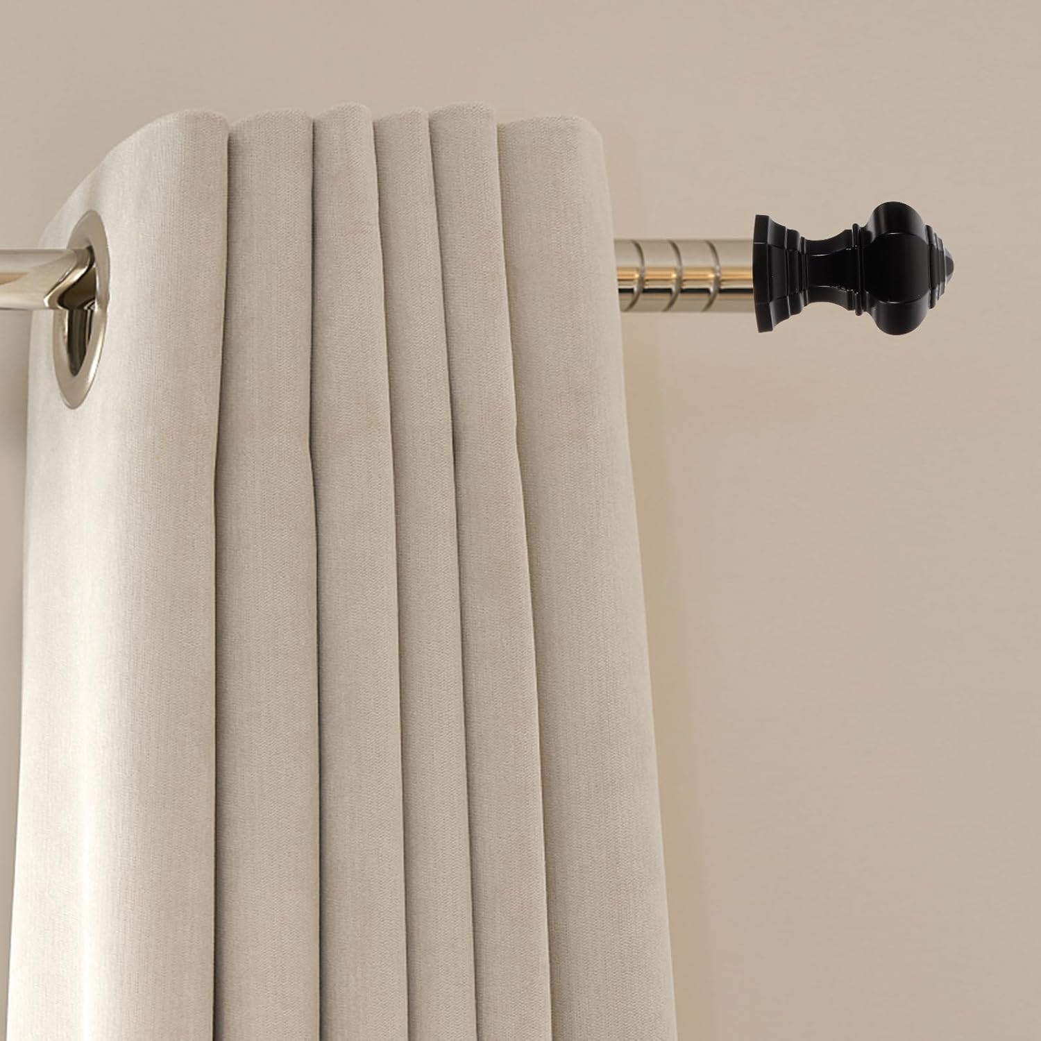 Ciieeo 2pcs Curtain Rod Finials Ends Only