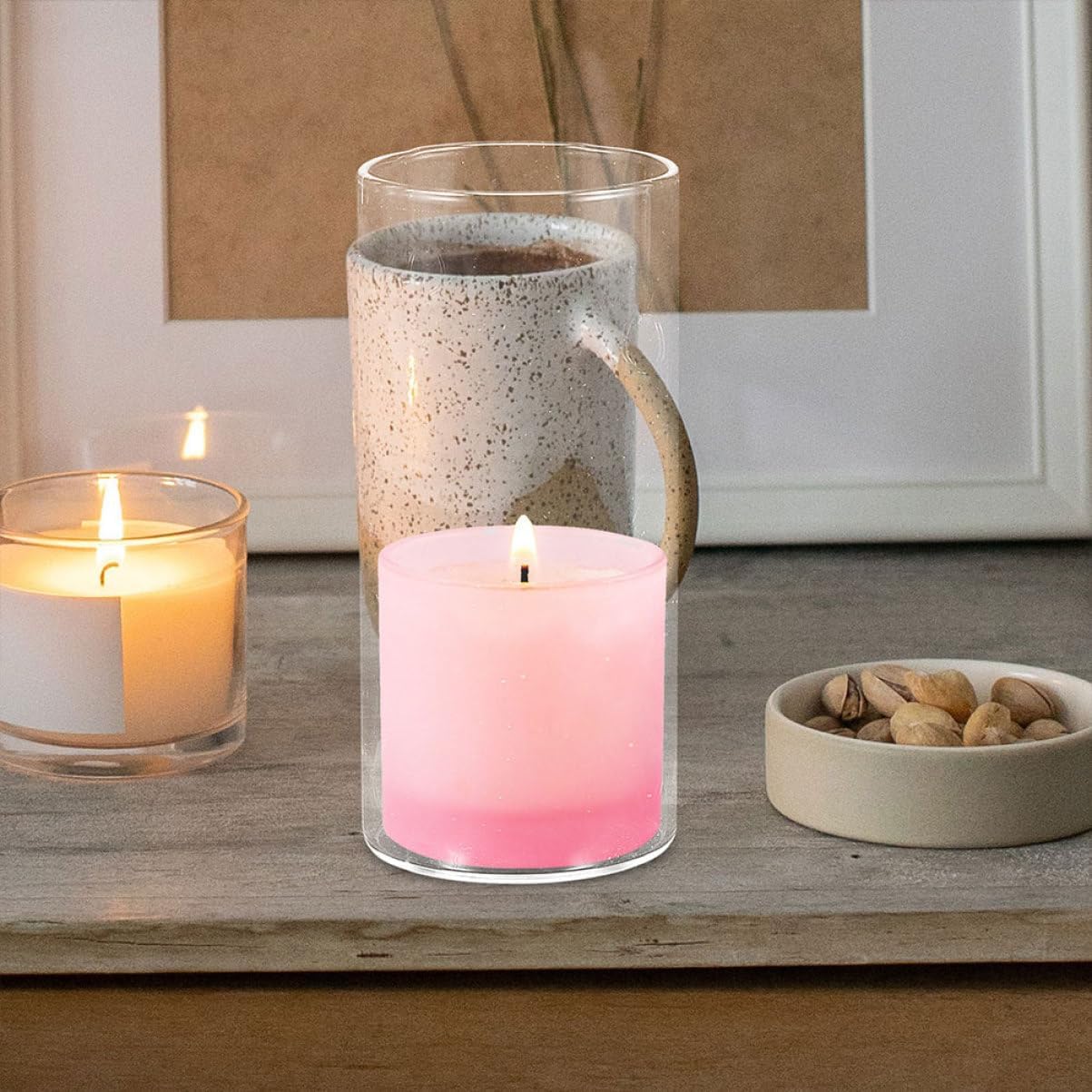 Cabilock Candle Cylinder Tube Cover Glass Shades for Wedding Banquet Centerpieces