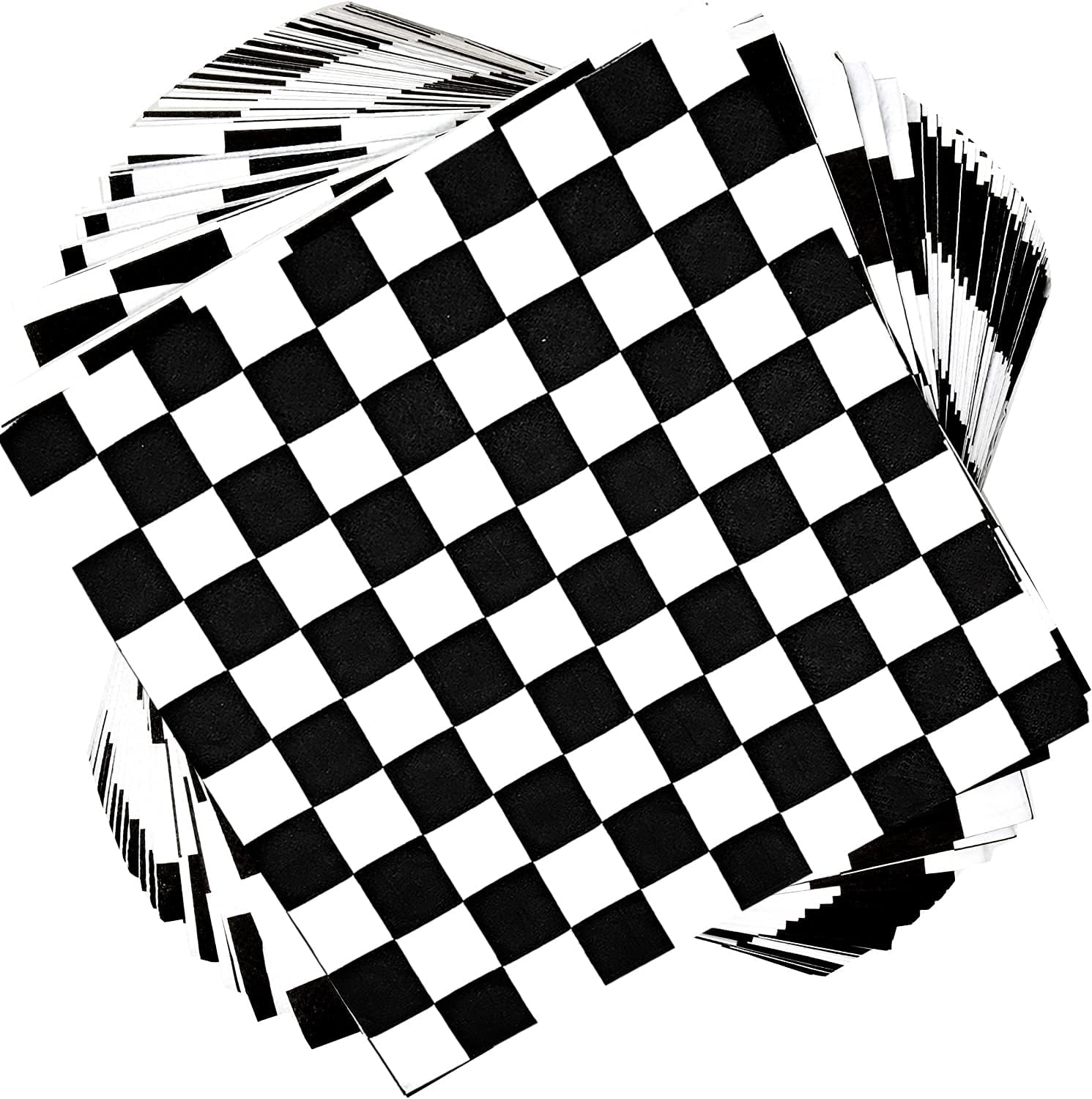 40Pcs Checkered Flag Napkins for Race Themed Party