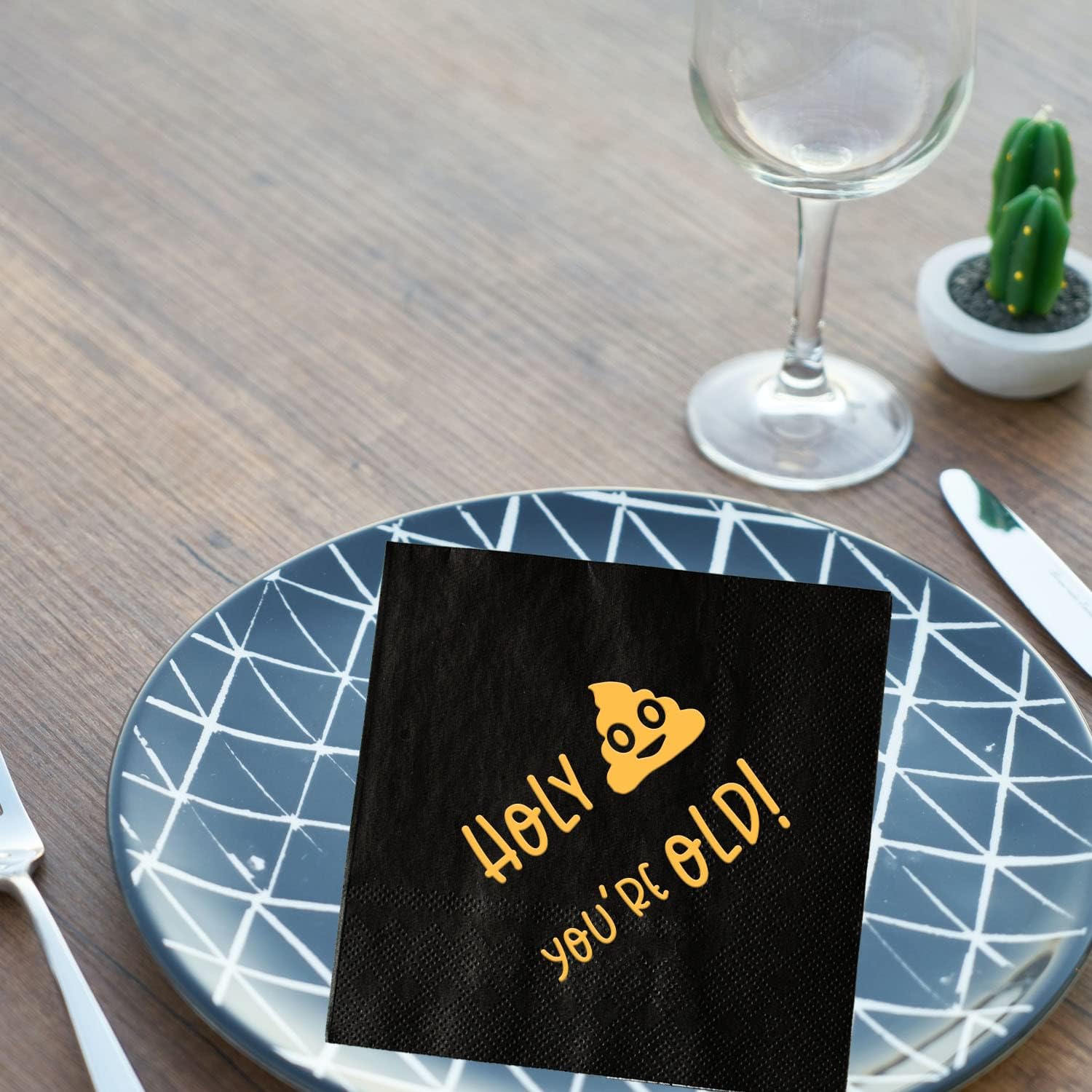 SWEETTALA Holy Youre Old Funny Birthday Napkins 50 Pack