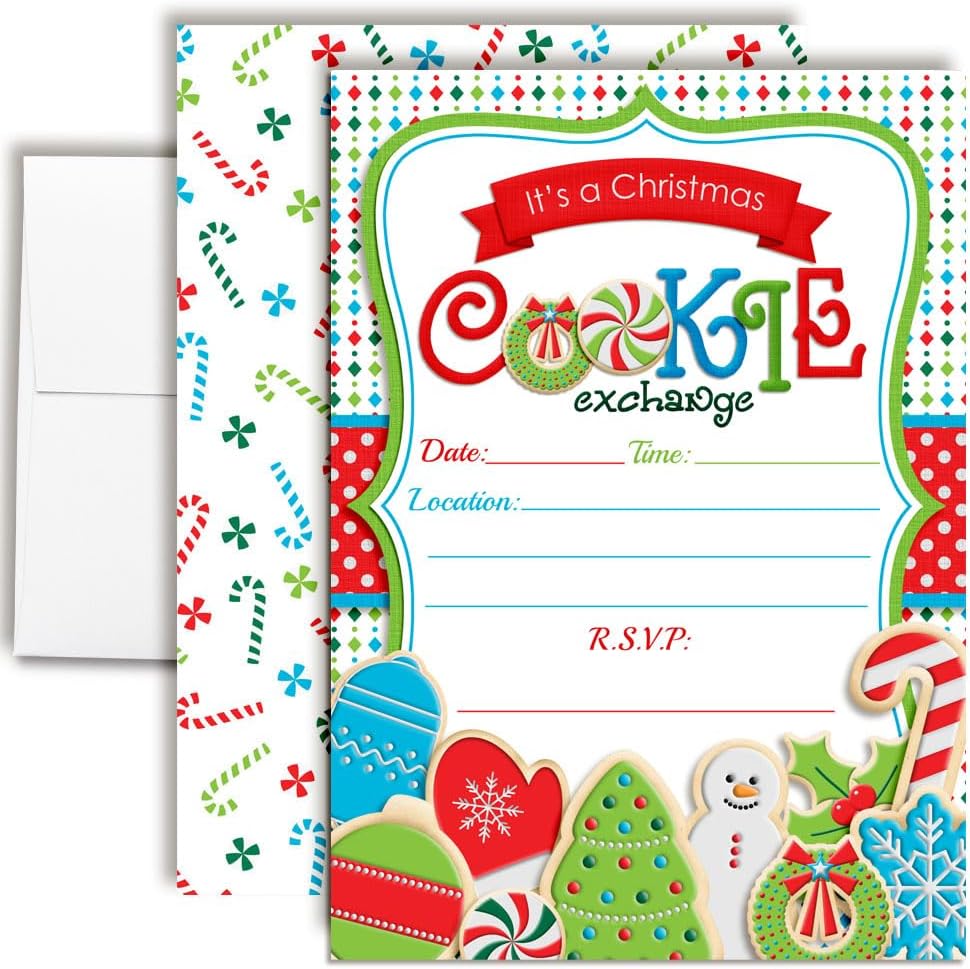 Amanda Creation Christmas Invitations 20 Pack with Envelopes