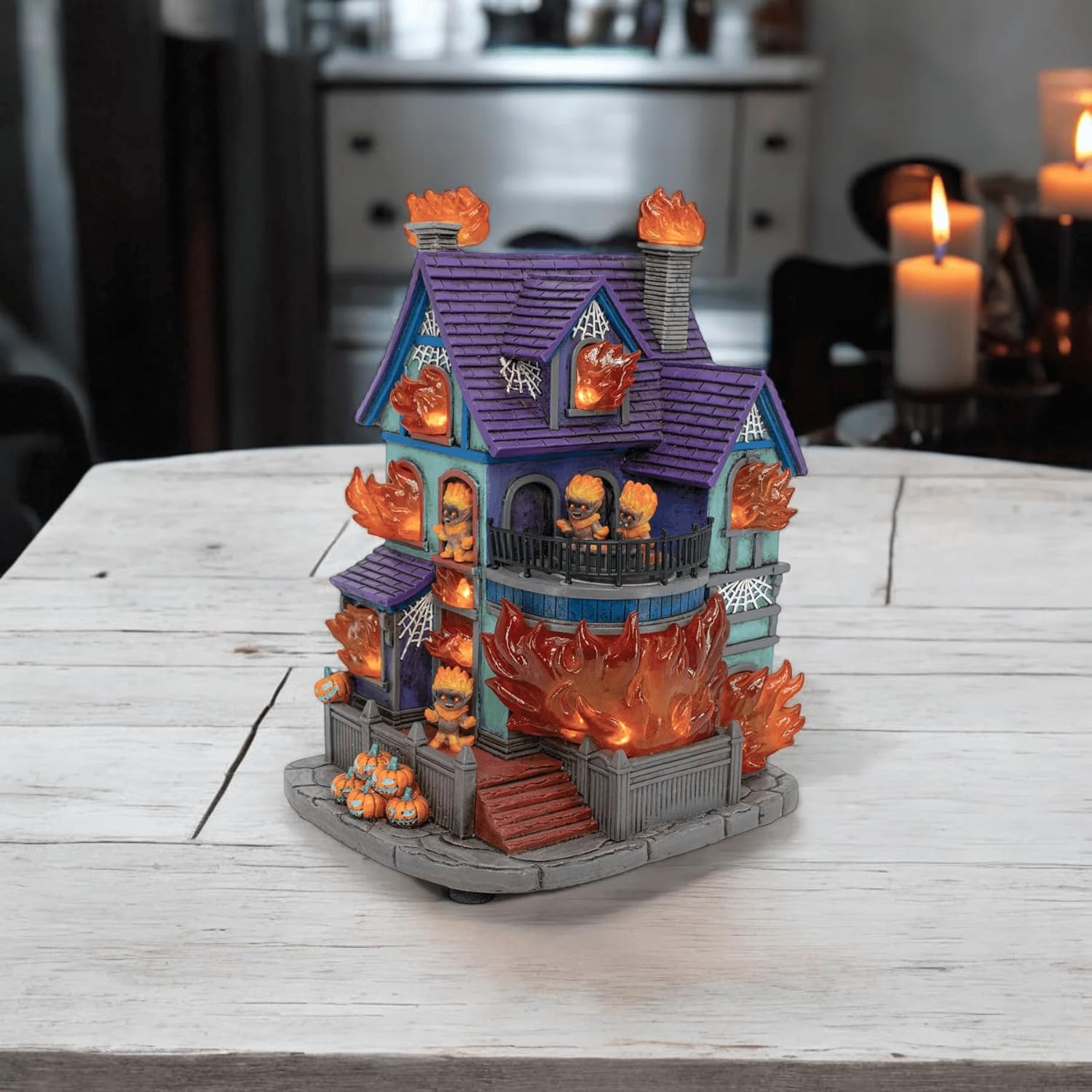 Fire Demon Frenzy Animated Halloween Village LED Lights